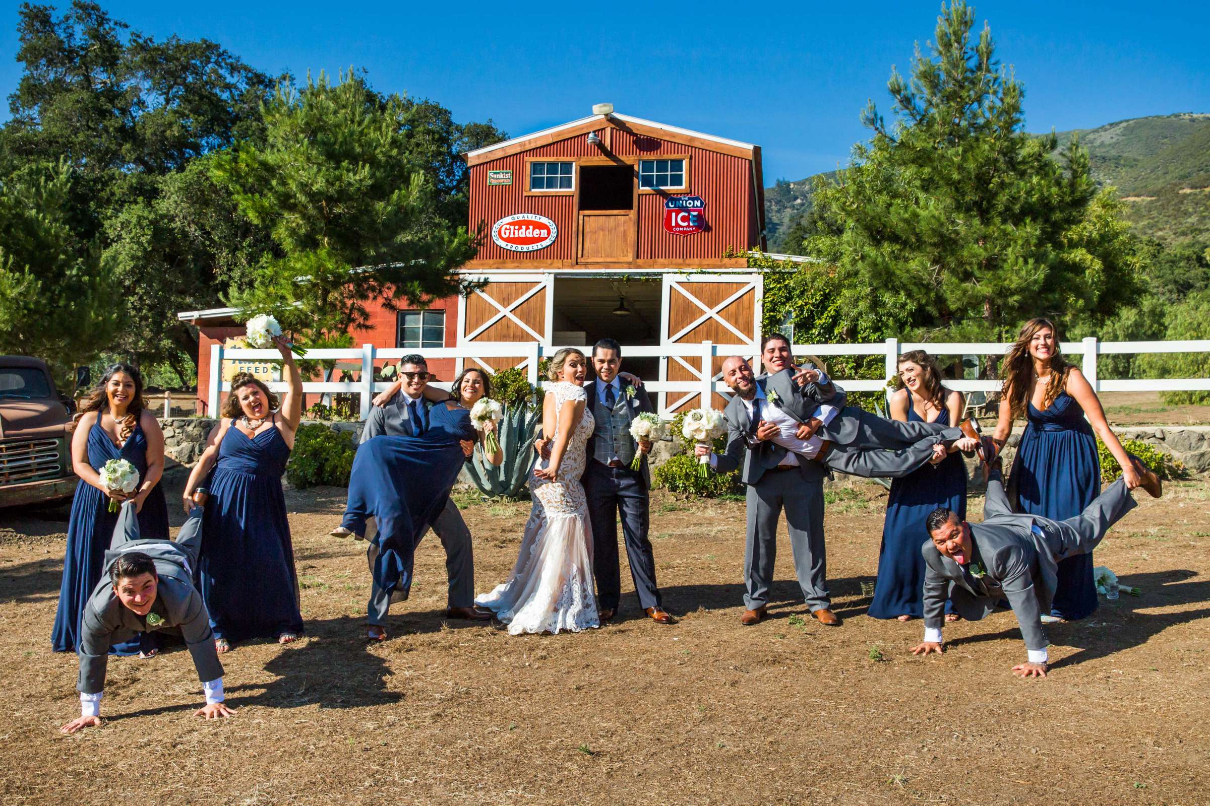 Bridal Party, Funny moment at Condors Nest Ranch Wedding, Jessica and Juan Carlos Wedding Photo #18 by True Photography