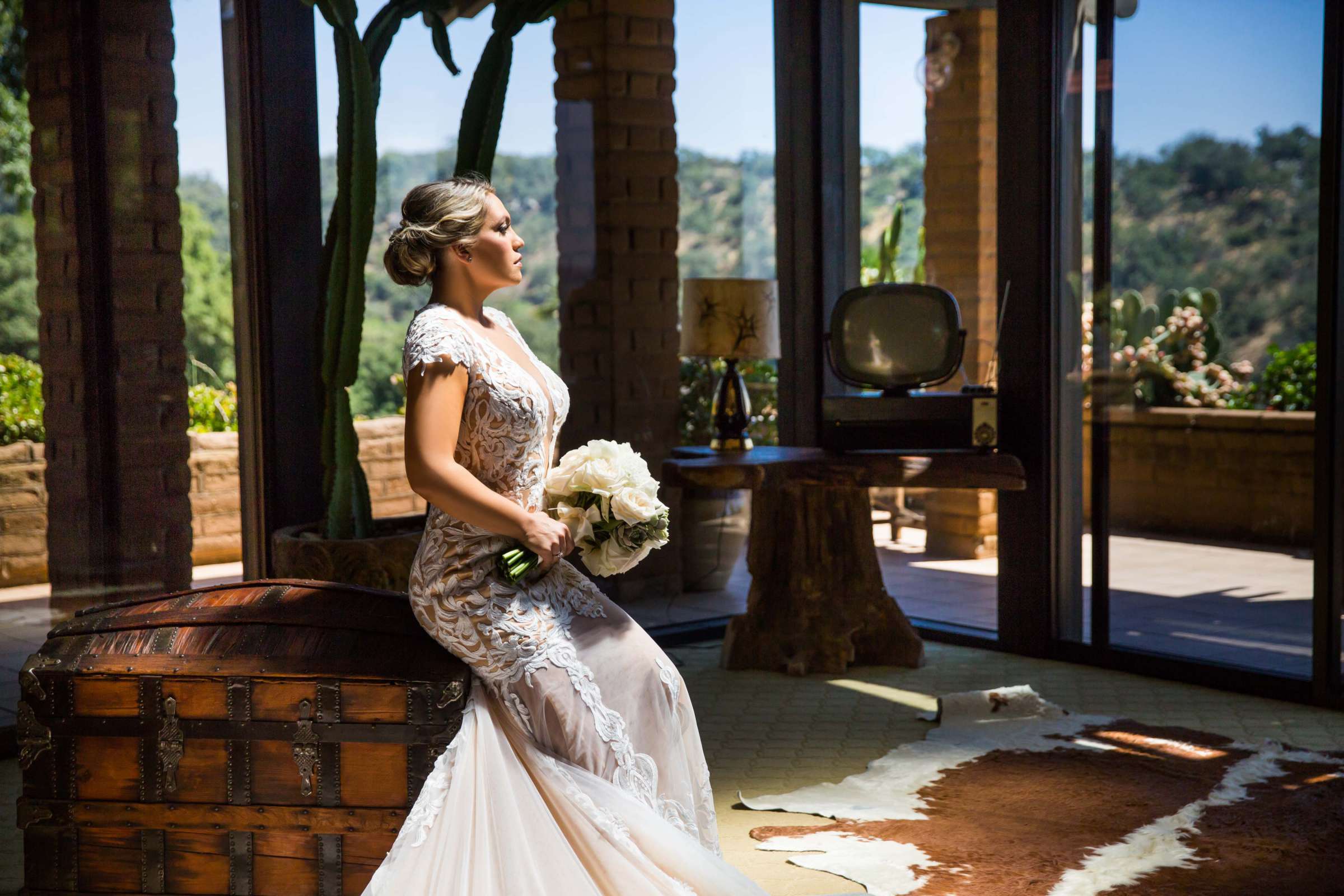 Bride, Stylized Portrait at Condors Nest Ranch Wedding, Jessica and Juan Carlos Wedding Photo #48 by True Photography