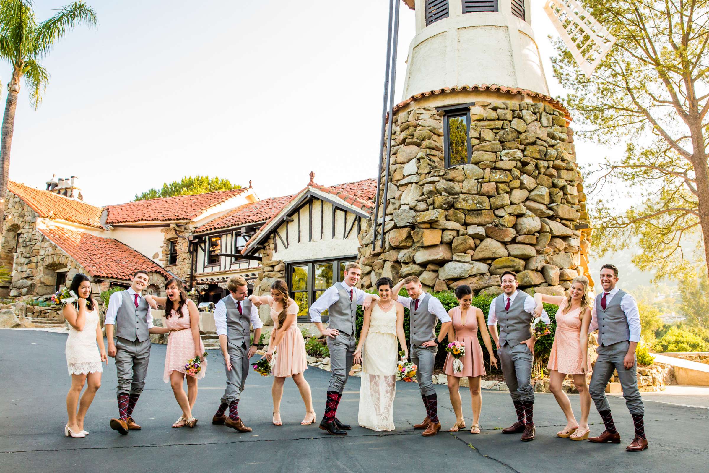 Funny moment at Mt Woodson Castle Wedding coordinated by Personal Touch Dining, Heather and Kevin Wedding Photo #82 by True Photography