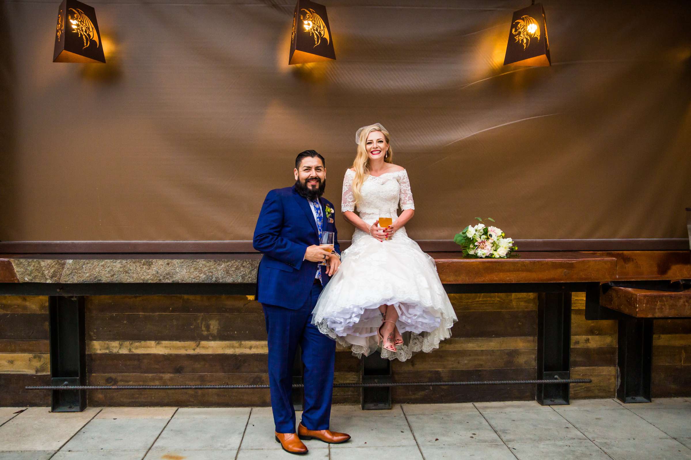 Stone Brewing Liberty Station Wedding coordinated by Willmus Weddings, Christina and Marco Wedding Photo #126 by True Photography