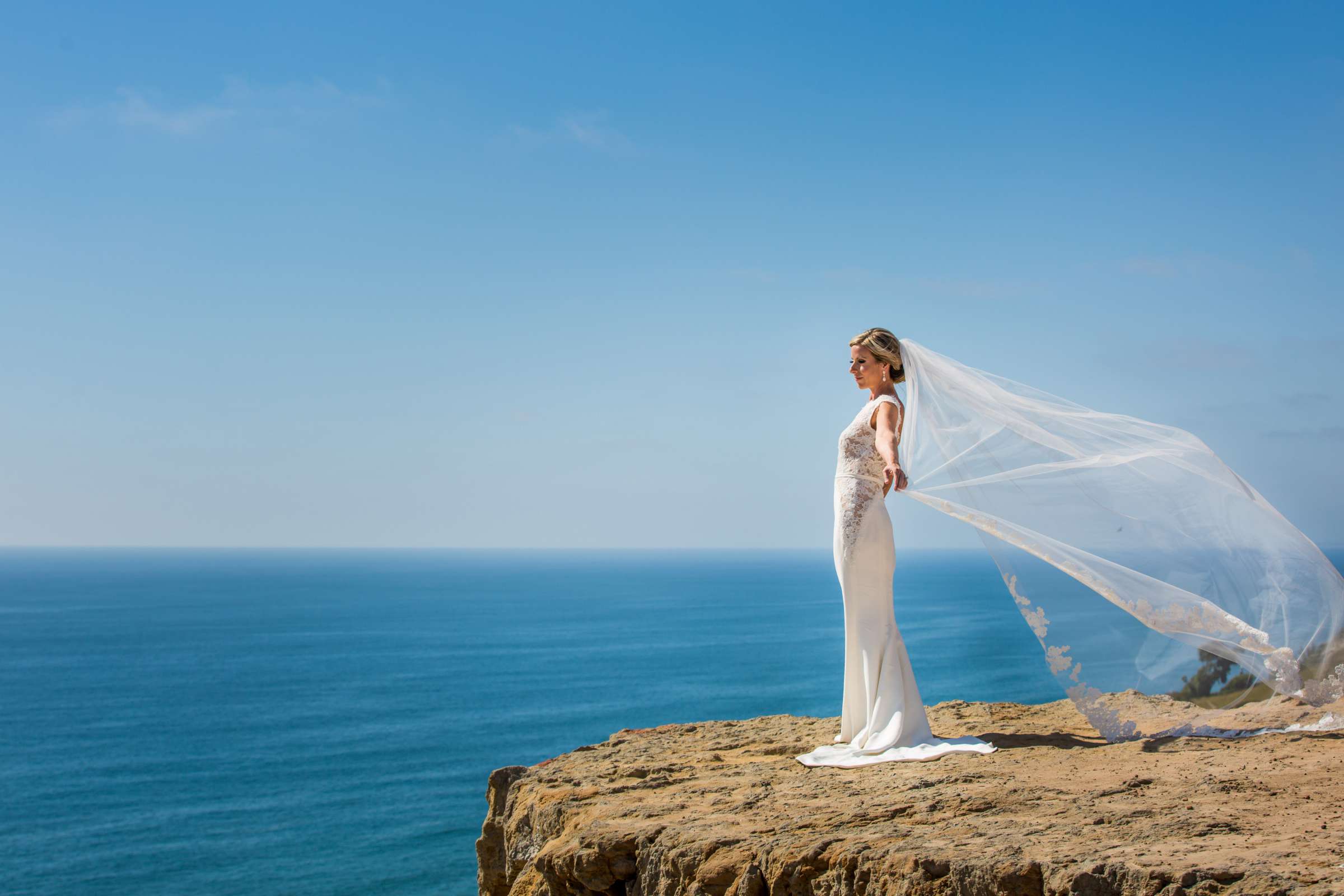 Veil at Ocean View Room Wedding coordinated by White Lace Events & Design, Kelly and Nathan Wedding Photo #382721 by True Photography