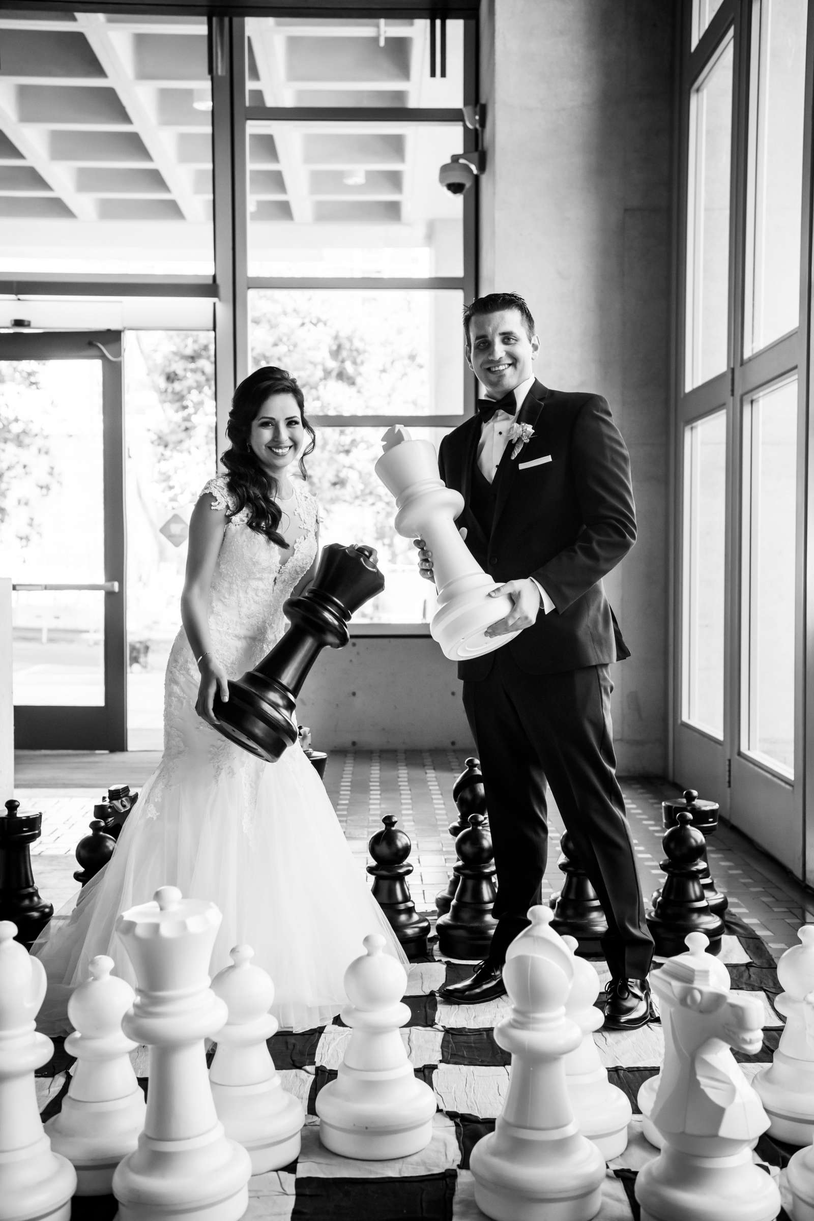 Funny moment at San Diego Central Library Wedding, Stephanie and Omar Wedding Photo #58 by True Photography