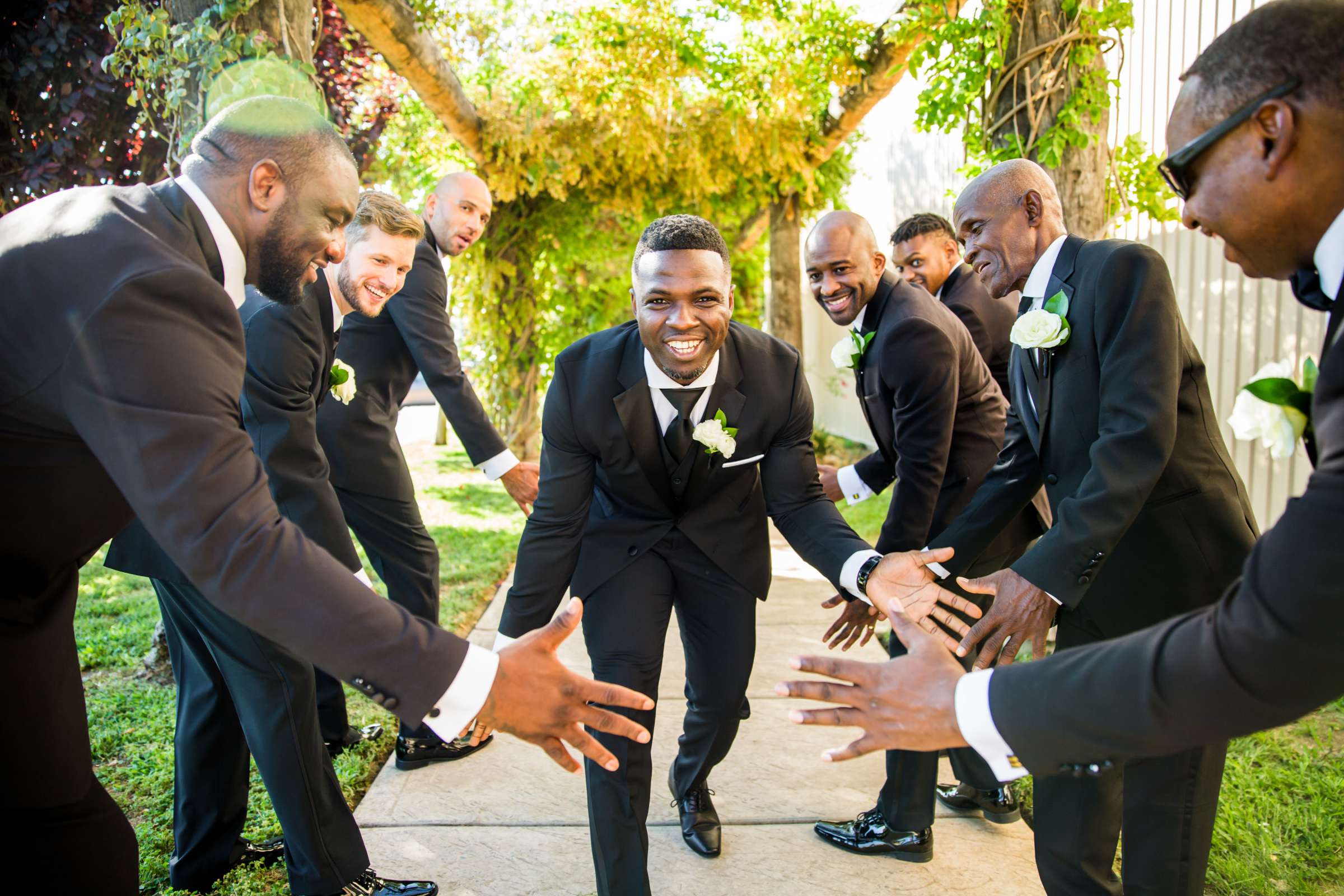 Groomsmen at South Coast Winery Wedding, Brittani and Johnny Wedding Photo #16 by True Photography