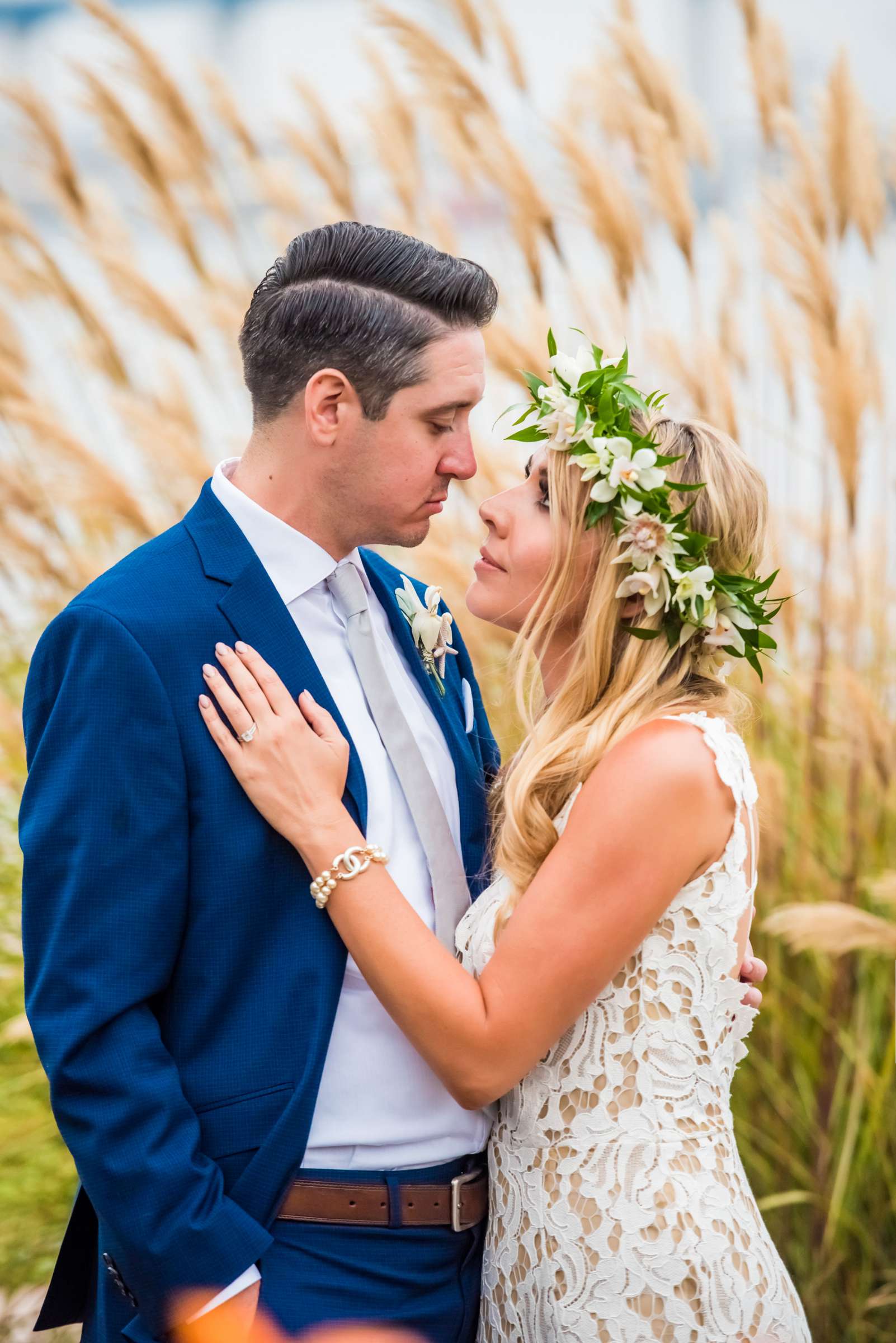 Bride and Groom at Coronado Island Marriott Resort & Spa Wedding coordinated by Bluestocking Weddings & Events, Ashleigh and Christopher Wedding Photo #88 by True Photography