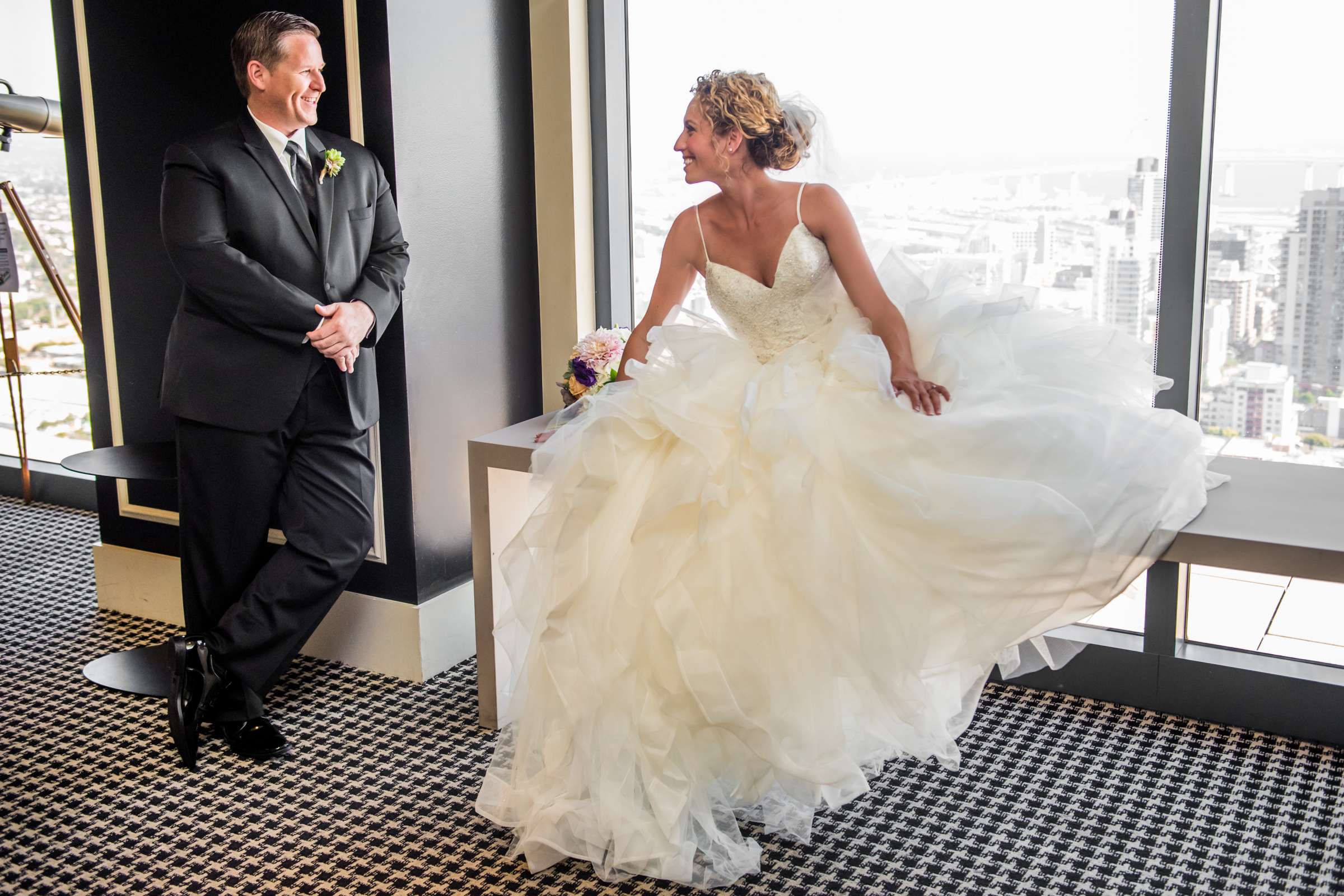 The University Club Atop Symphony Towers Wedding coordinated by Events Inspired SD, Tanya and Jason Wedding Photo #403753 by True Photography