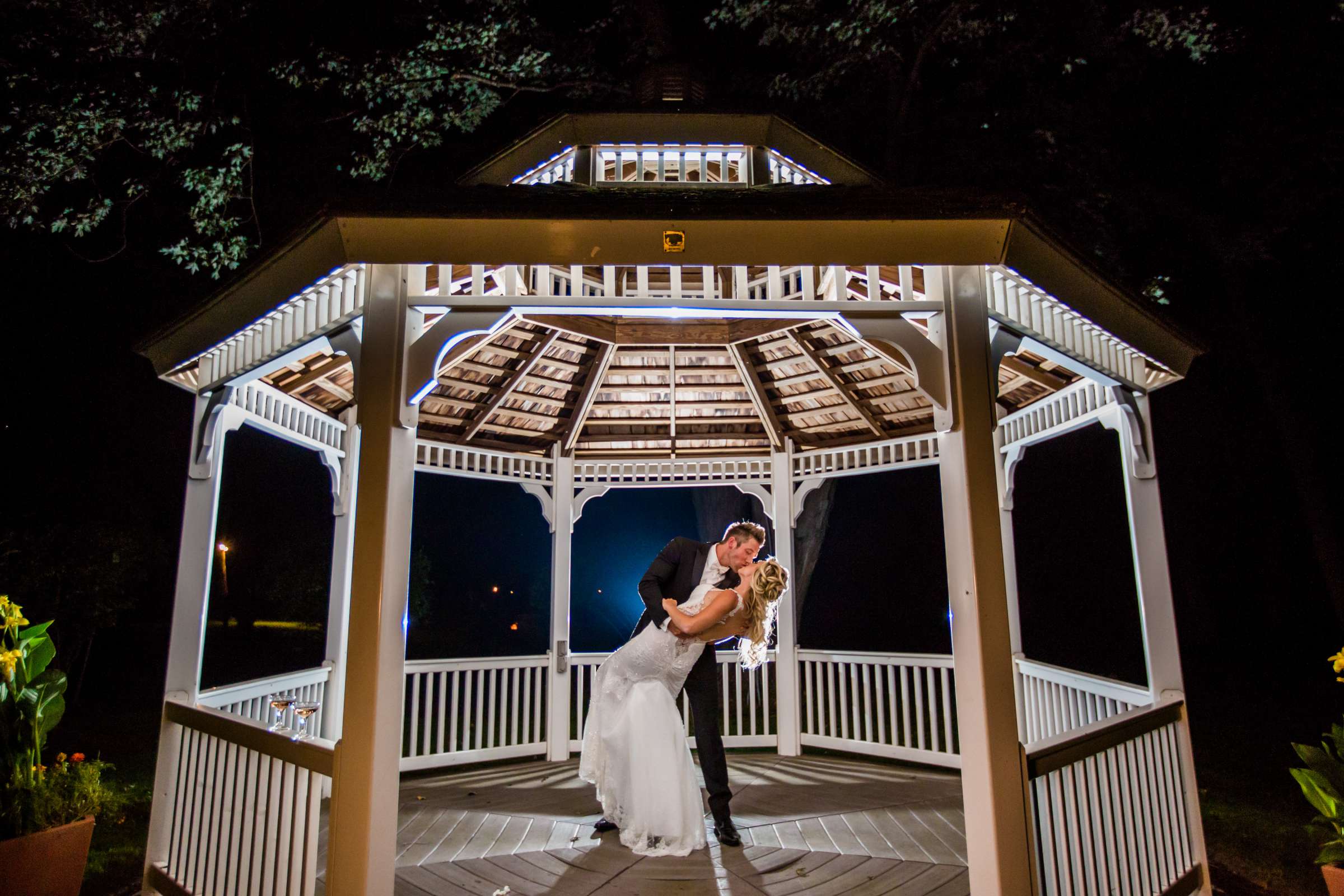 Night Shot at The Abbey Resort Wedding coordinated by Plum & Ivy, Jaclyn and Eric Wedding Photo #137 by True Photography
