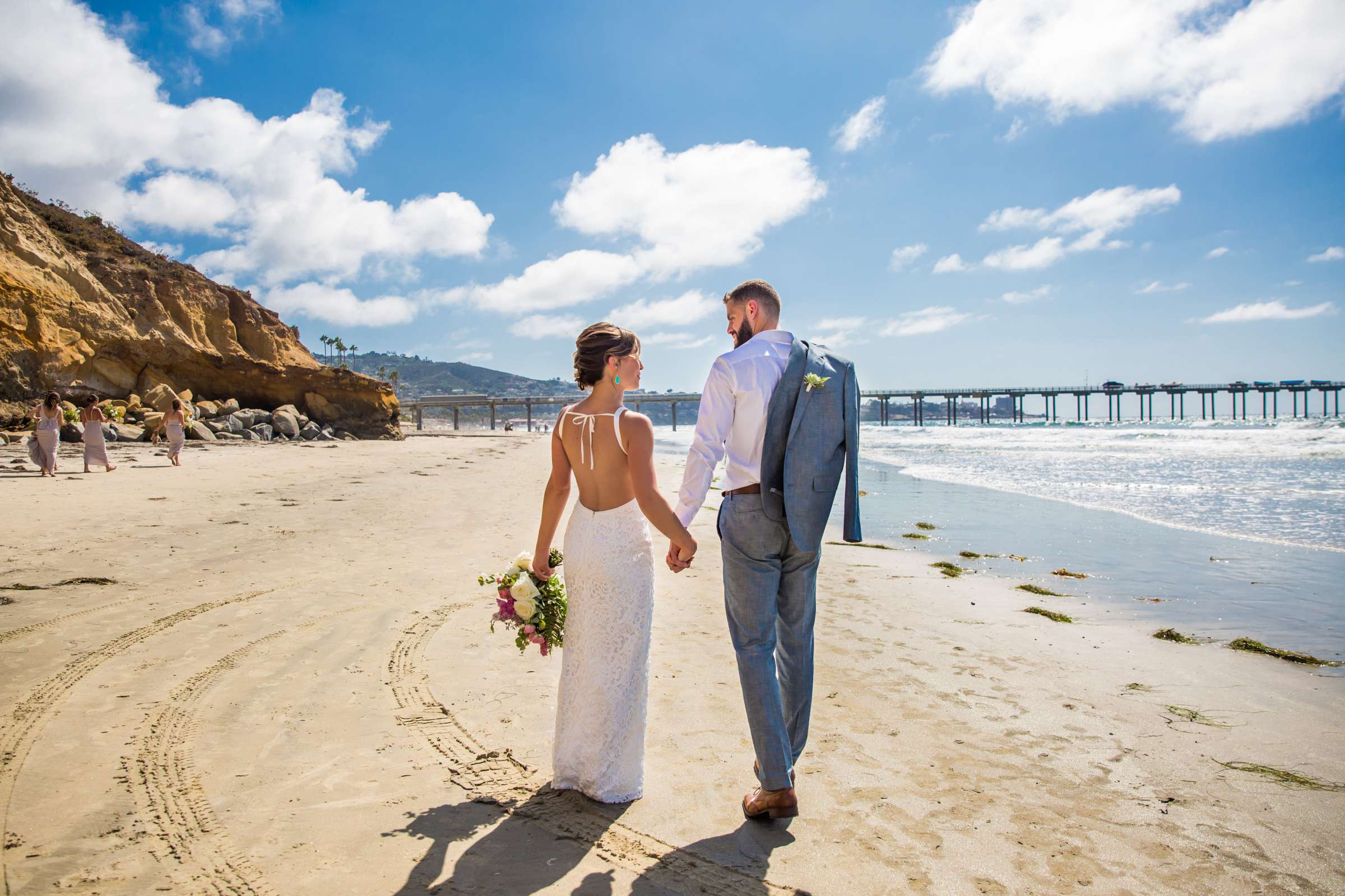 Beach at Scripps Seaside Forum Wedding coordinated by Ivory + Stone Event Co., Bria and Tyler Wedding Photo #413290 by True Photography