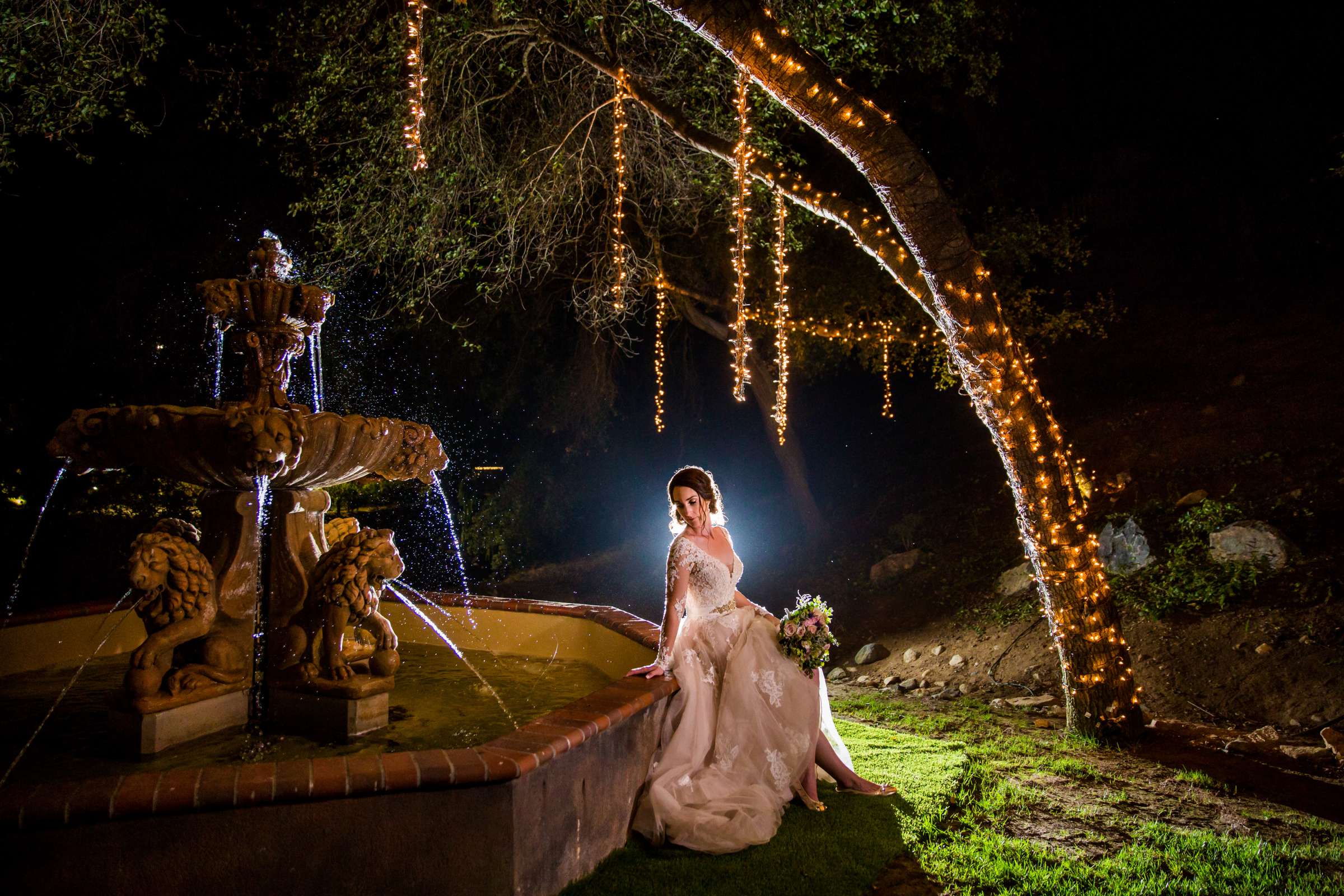 Bride, Night Shot at Los Willows Wedding, Jacqueline and Justin Wedding Photo #414470 by True Photography