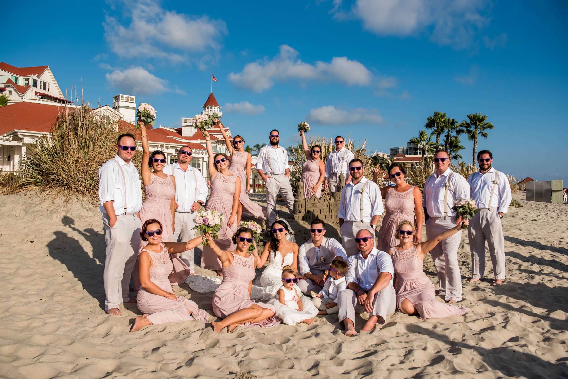 Bridal Party at Hotel Del Coronado Wedding coordinated by Creative Affairs Inc, Jenell and Peter Wedding Photo #8 by True Photography