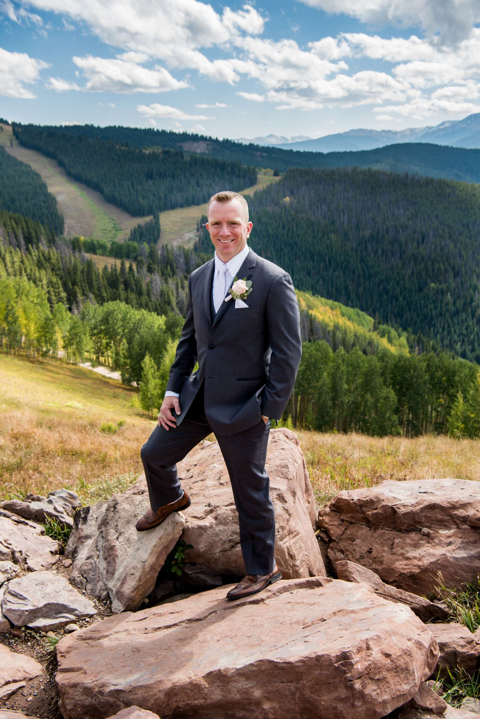 The Vail Wedding Deck Wedding coordinated by Carolyn Moorman, Heidi and Justin Wedding Photo #8 by True Photography