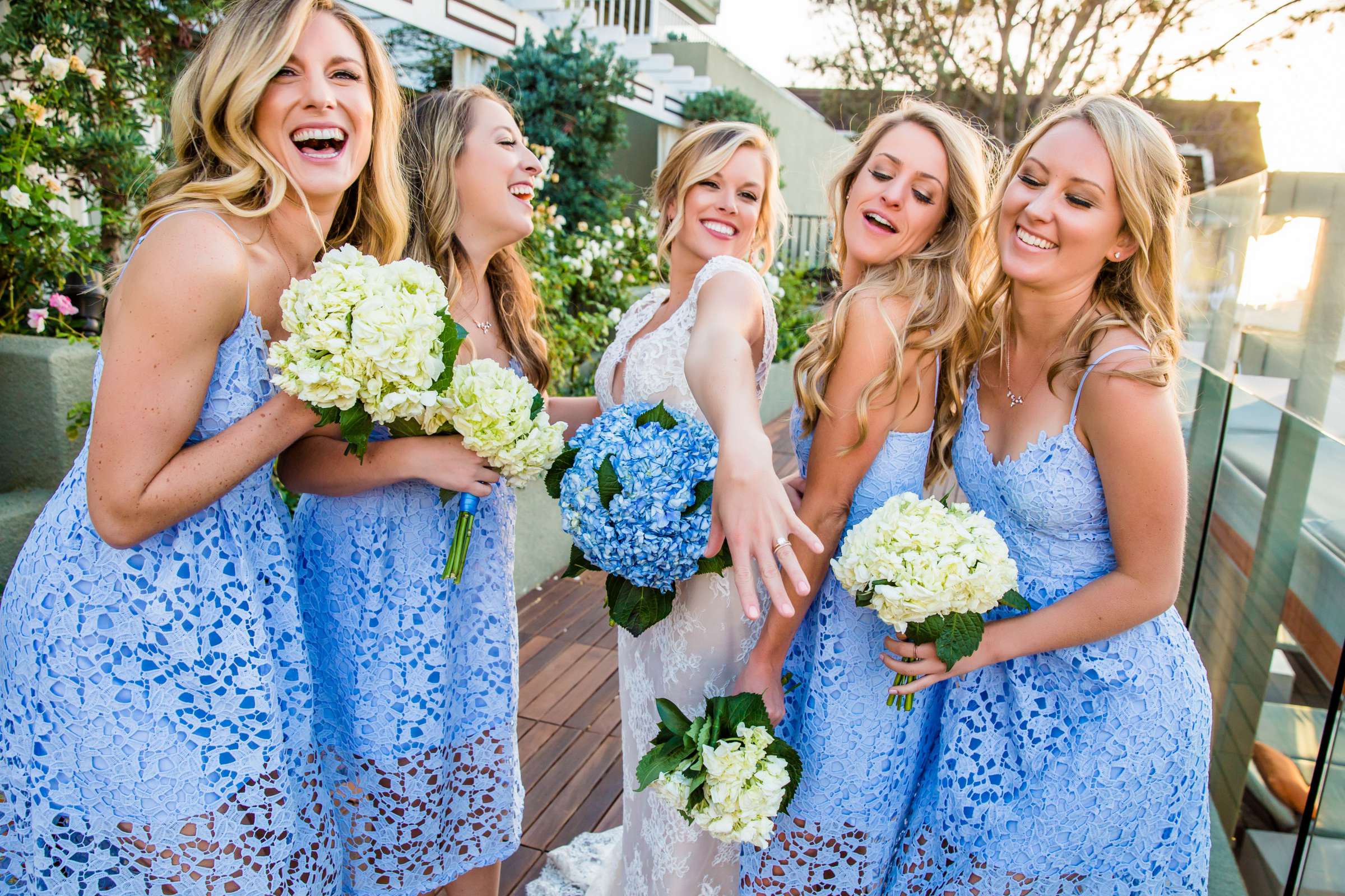 Bridesmaids, Funny moment at L'Auberge Wedding coordinated by Details Details, Courtney and Rich Wedding Photo #9 by True Photography