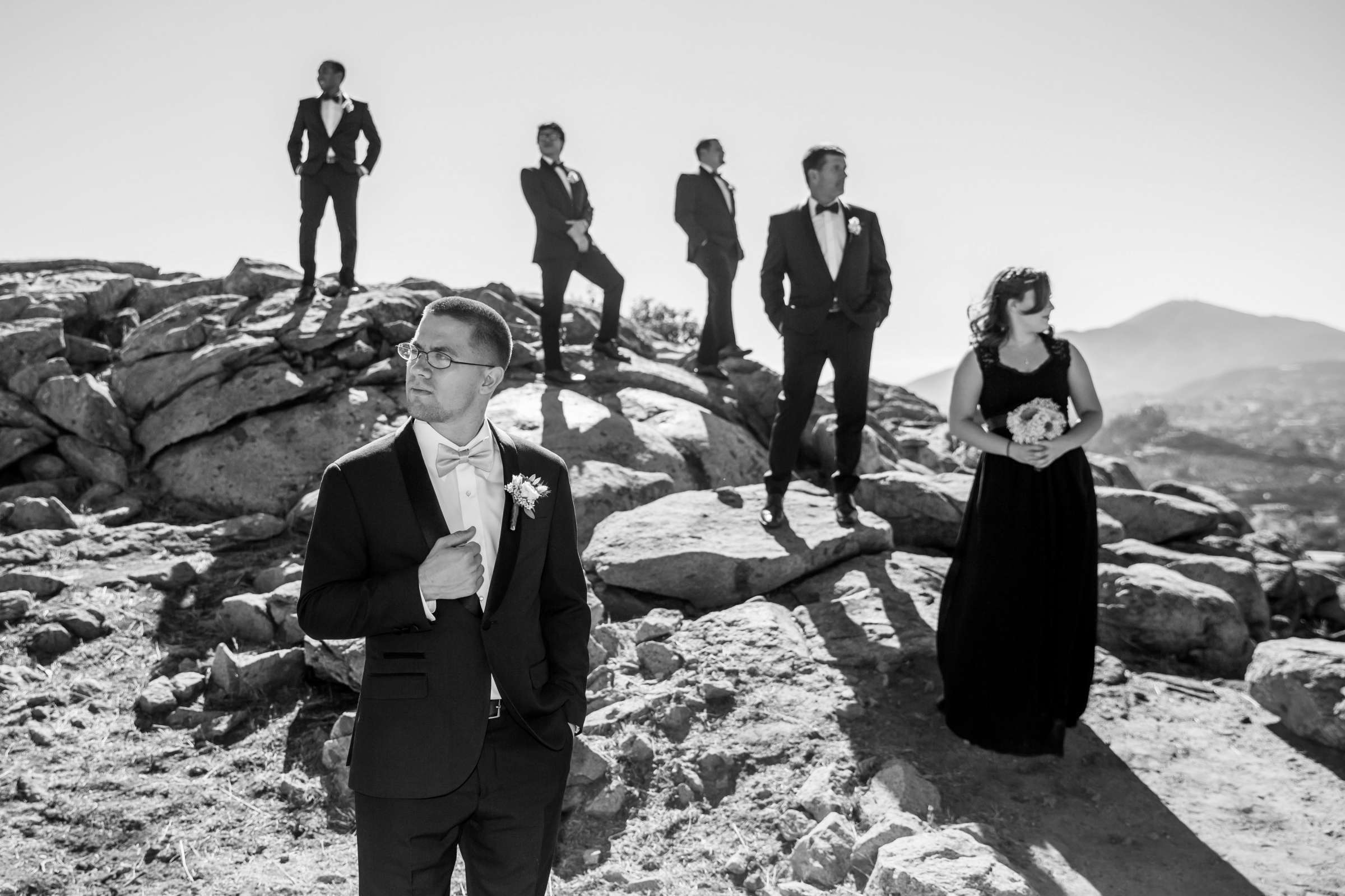 Black and White photo, Groomsmen at Montana Cielo Wedding coordinated by BASH WEDDINGS/EVENTS, Natasha and Lawarence Wedding Photo #418789 by True Photography