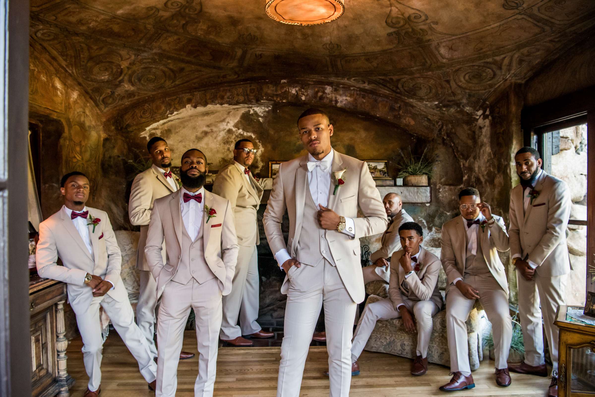 Groomsmen at Mt Woodson Castle Wedding coordinated by SD Weddings by Gina, Alexsis and Julian Wedding Photo #20 by True Photography