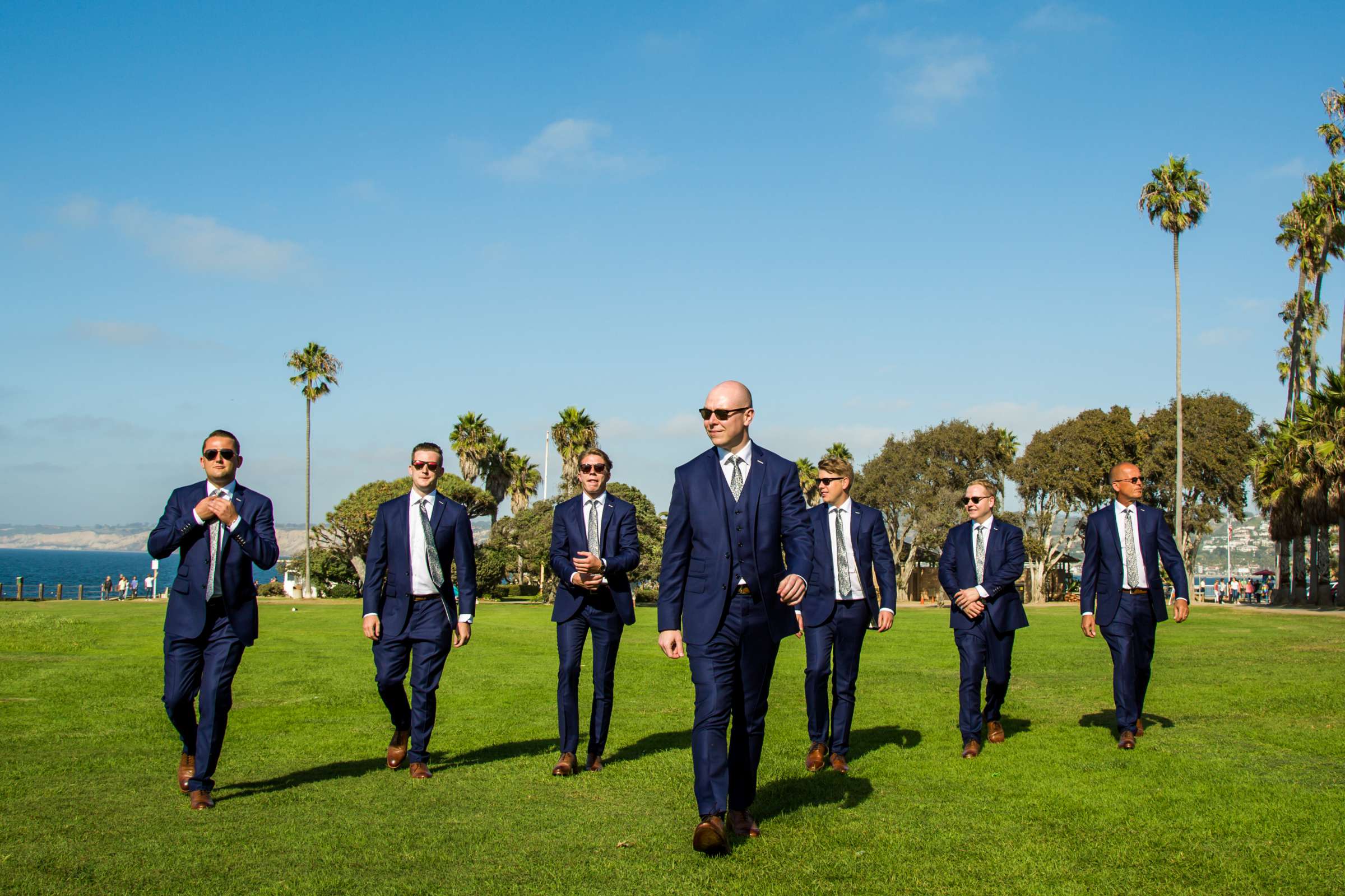 Groomsmen at La Valencia Wedding coordinated by First Comes Love Weddings & Events, Jessica and Samuel Wedding Photo #15 by True Photography