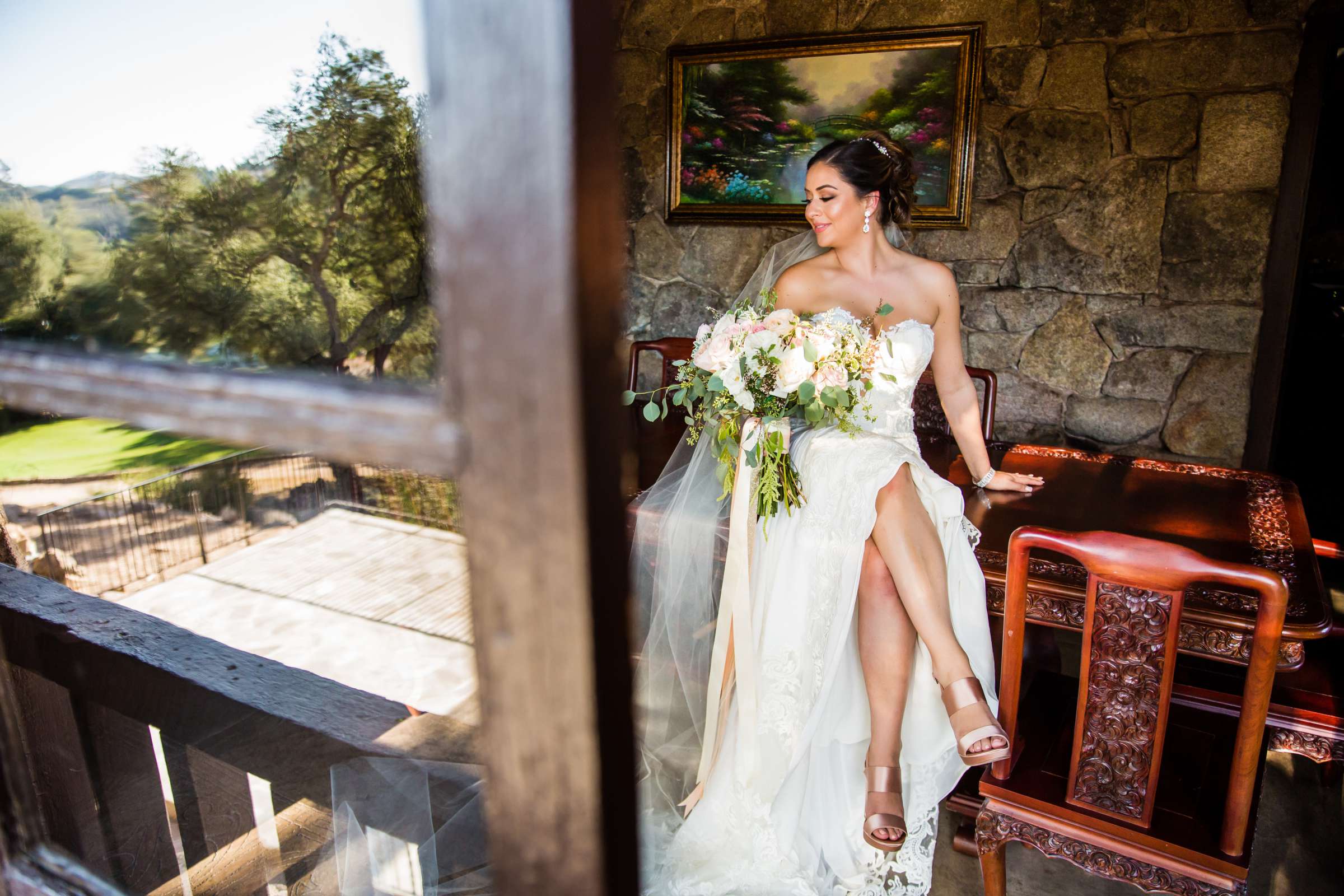 Bride at Mt Woodson Castle Wedding, Lauren and Travis Wedding Photo #5 by True Photography