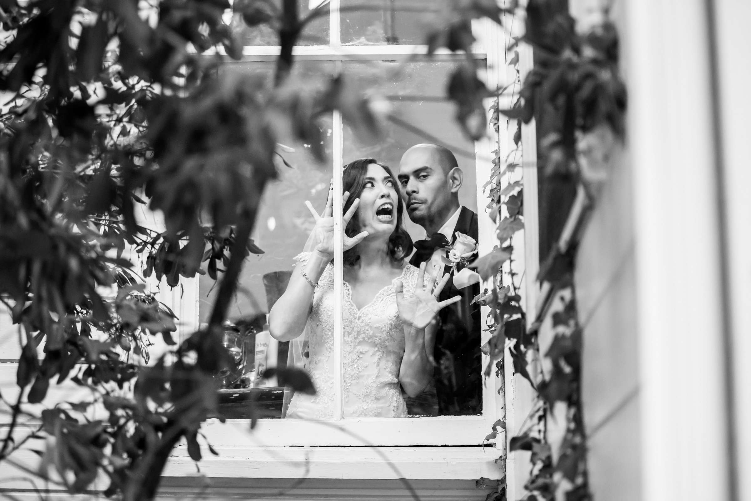Funny moment at Green Gables Wedding Estate Wedding, Amanda and Ramiro Wedding Photo #425019 by True Photography