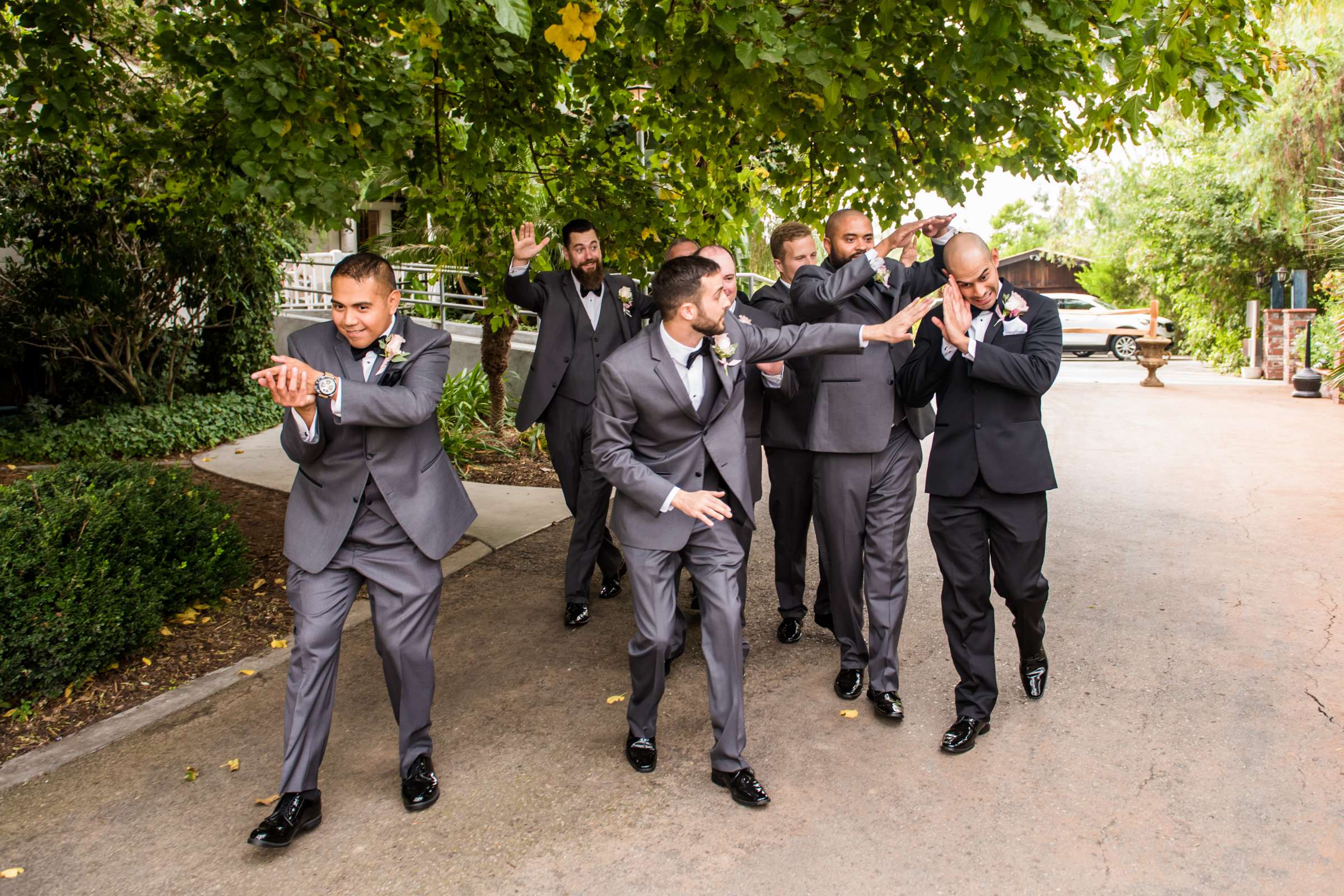 Funny moment at Green Gables Wedding Estate Wedding, Amanda and Ramiro Wedding Photo #425049 by True Photography