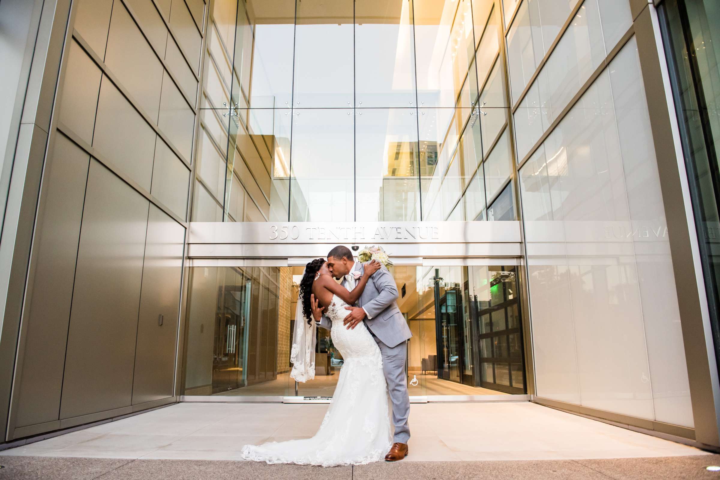 Bride and Groom at The Ultimate Skybox Wedding, Aminata and Henry Wedding Photo #425759 by True Photography
