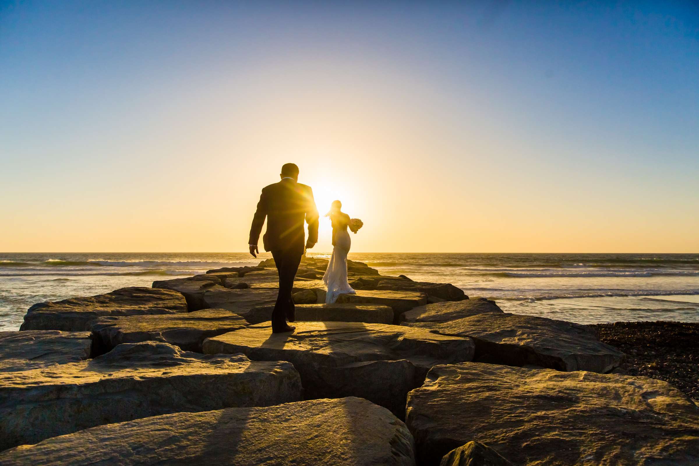 Sunset at Cape Rey Carlsbad, A Hilton Resort Wedding coordinated by Weddings by Lisa Nicole, Jen and Walter Wedding Photo #429486 by True Photography