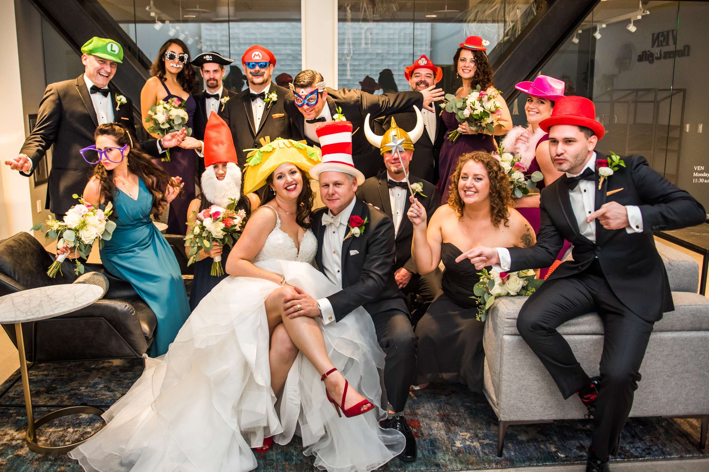 Bridal Party, Funny moment at Ultimate Skybox Wedding, Valerie and Andrew Wedding Photo #435420 by True Photography