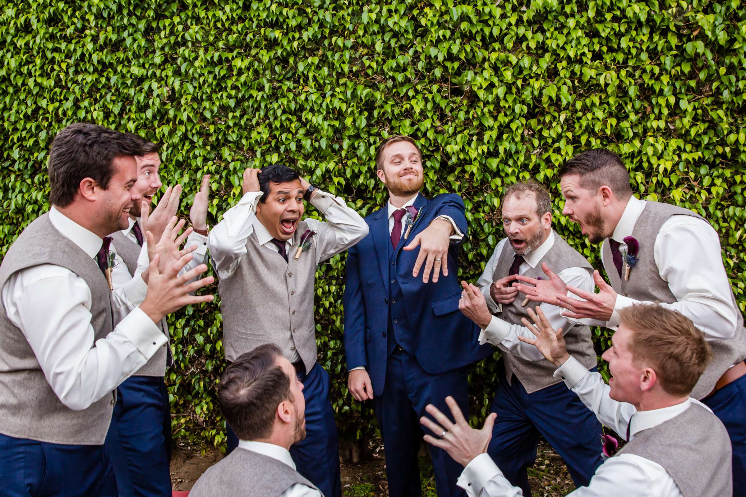 Funny moment at Bahia Hotel Wedding, Chelsea and William Wedding Photo #11 by True Photography