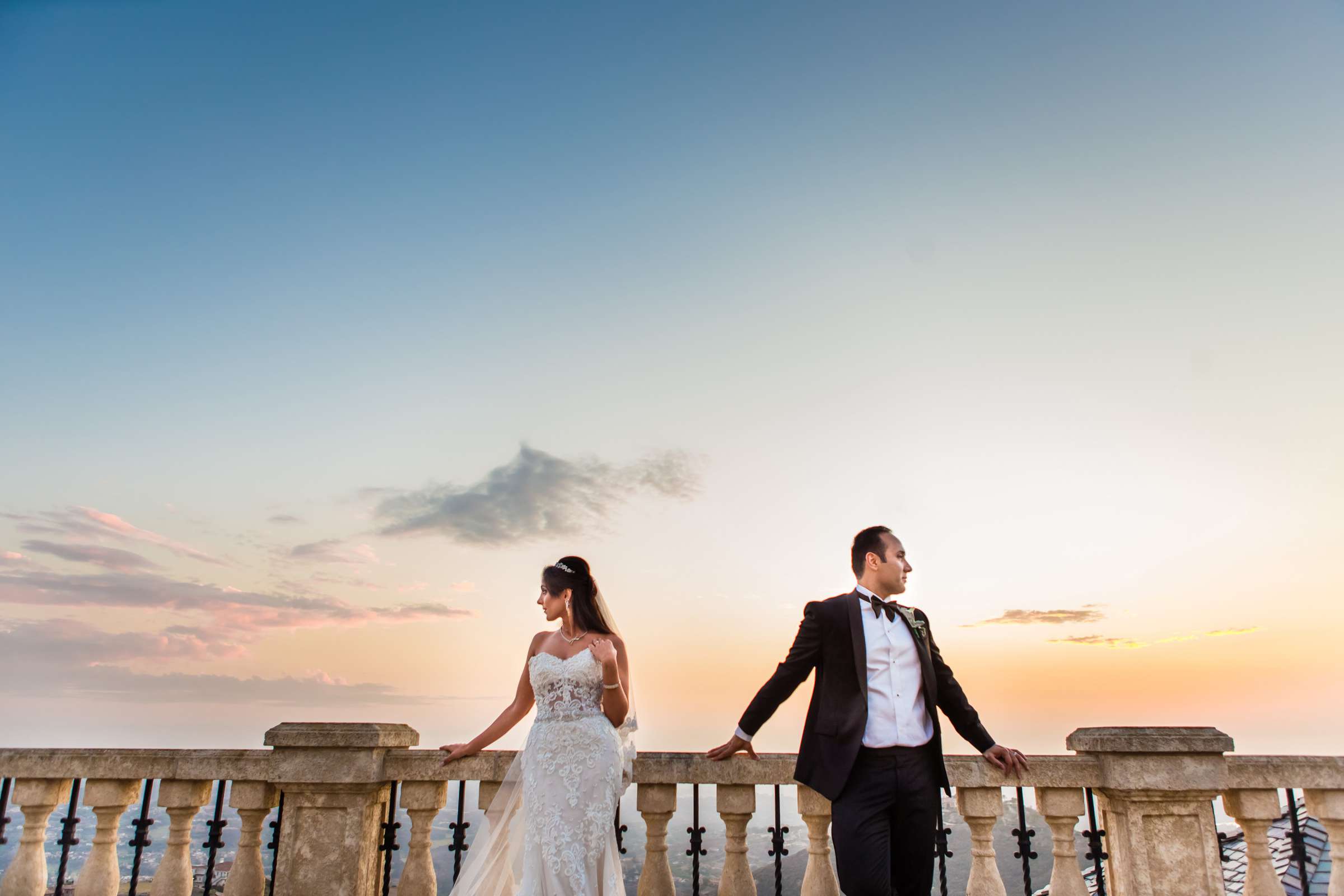Sunset at Hidden Castle Wedding, Paris and Farshid Wedding Photo #70 by True Photography