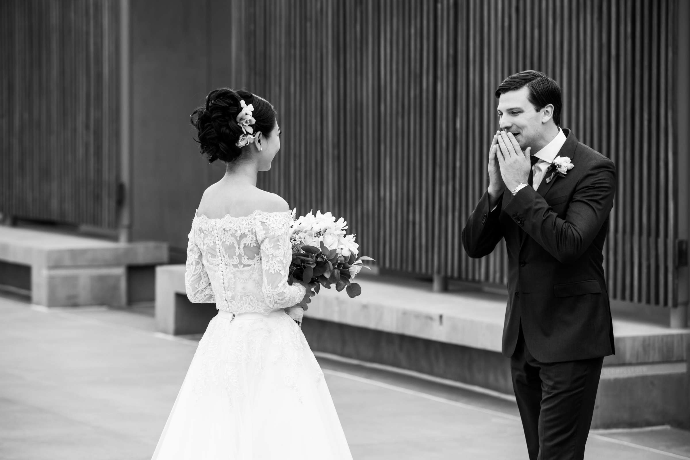 Candid moment at Scripps Seaside Forum Wedding coordinated by I Do Weddings, Linda and Spencer Wedding Photo #446145 by True Photography