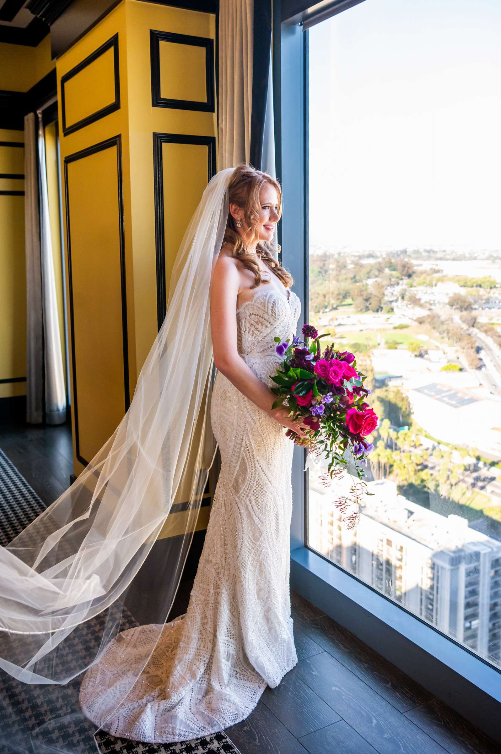 The University Club Atop Symphony Towers Wedding coordinated by Events Inspired SD, Sarah and Joseph Wedding Photo #2 by True Photography