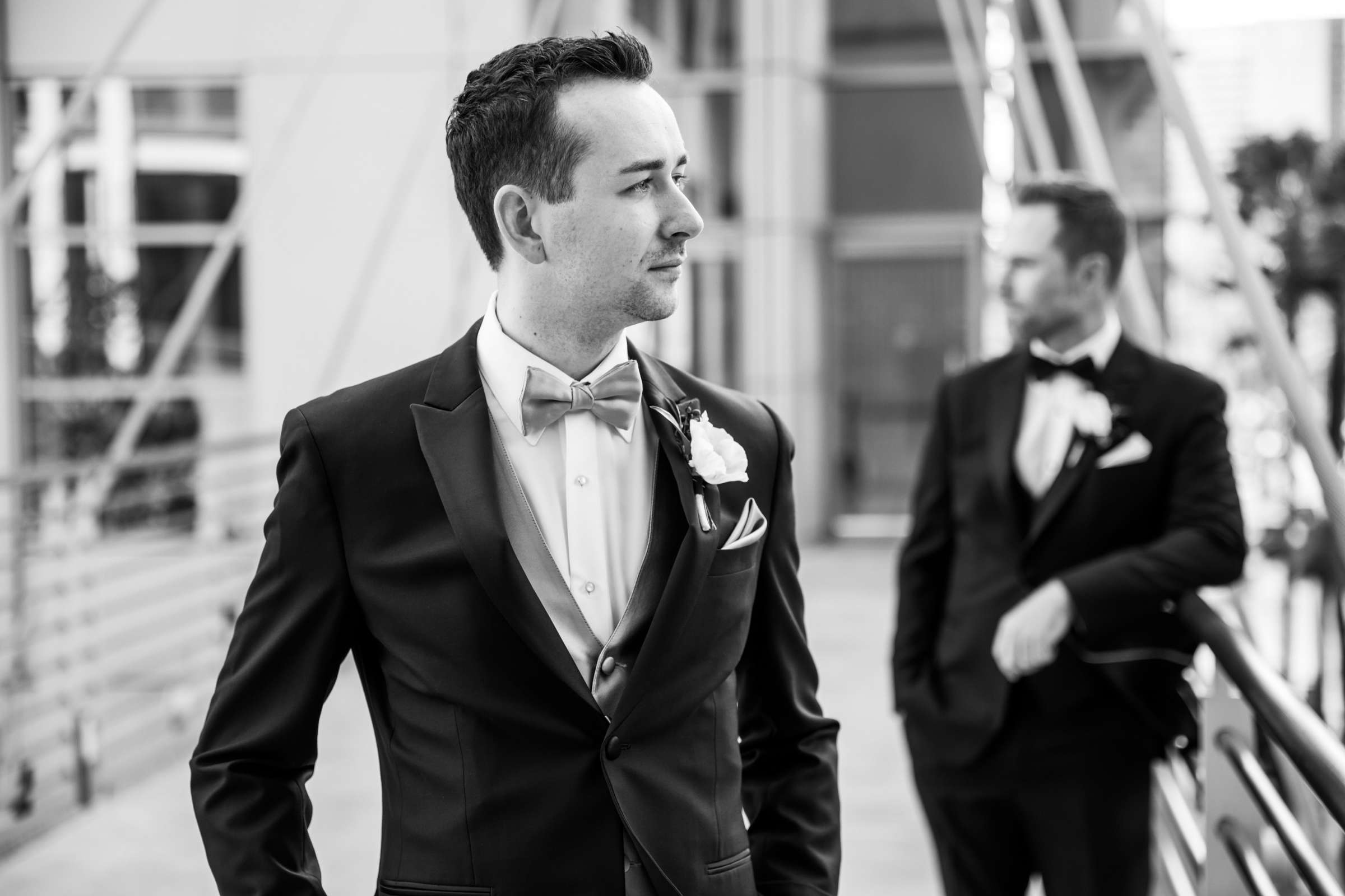 Black and White photo at The Ultimate Skybox Wedding, Josh and James Wedding Photo #10 by True Photography