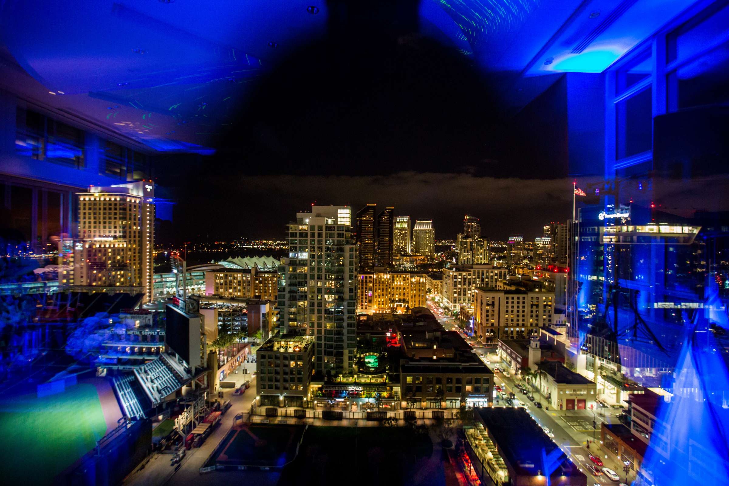 Urban Downtown, Night Shot at The Ultimate Skybox Wedding, Josh and James Wedding Photo #98 by True Photography