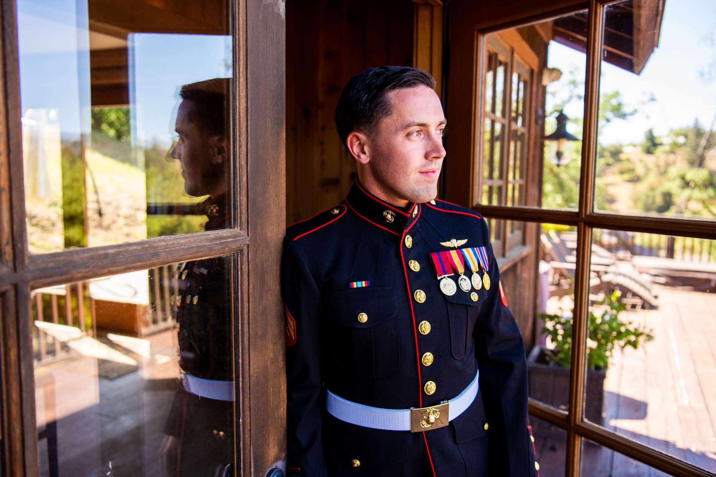 Groom at Sacred Mountain Retreat Wedding, Chelsea and Ryan Wedding Photo #6 by True Photography