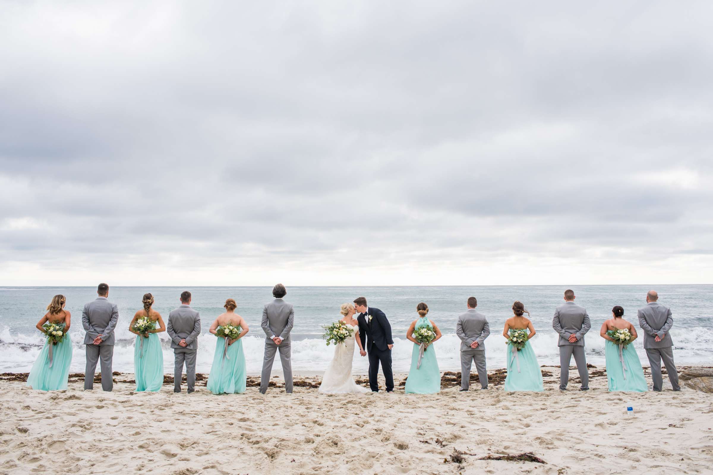 Bridal Party at La Jolla Cove Suites Wedding, Kristen and Anthony Wedding Photo #11 by True Photography