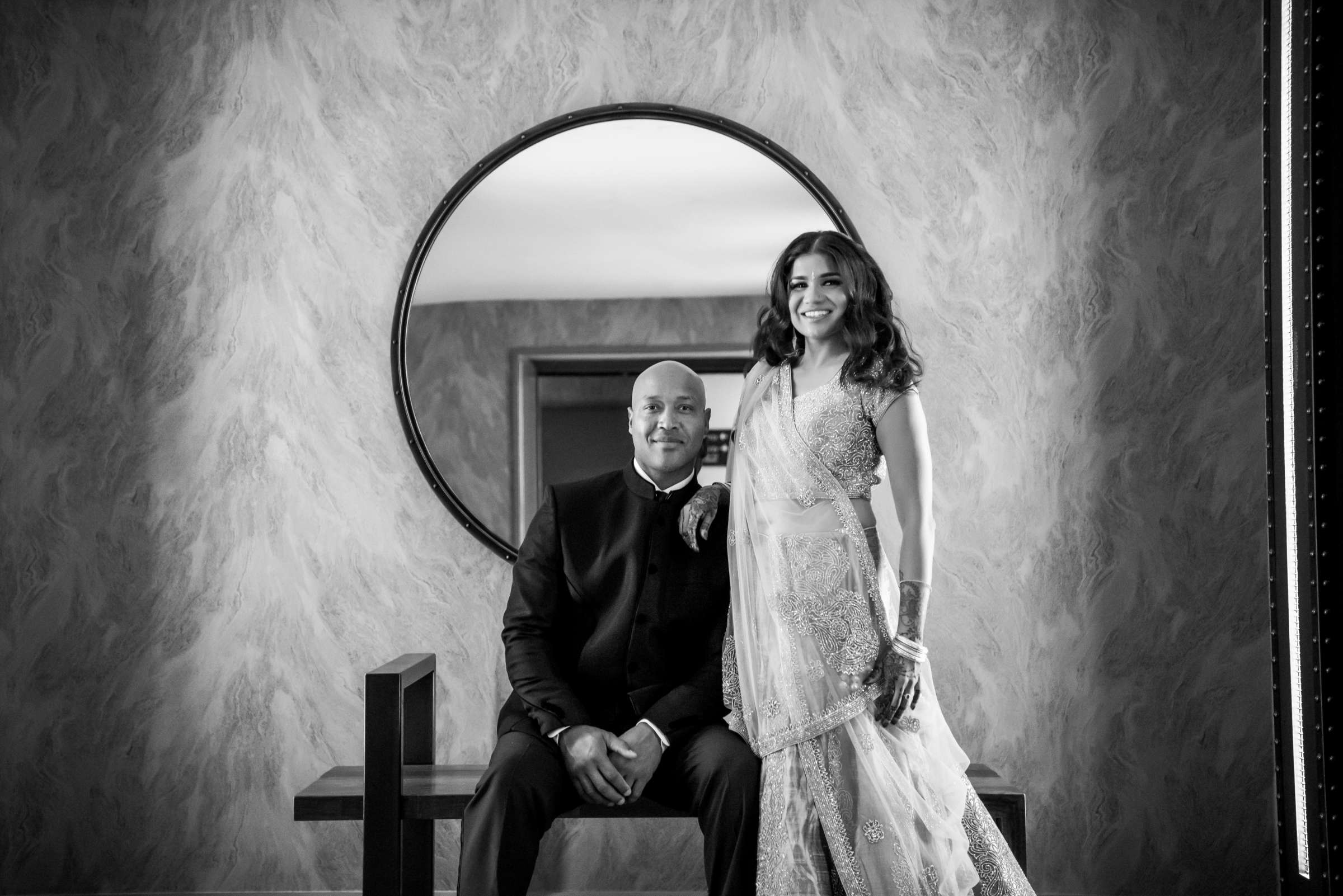 Black and White photo at The University Club Atop Symphony Towers Wedding, Poulina and Carlos Wedding Photo #465549 by True Photography