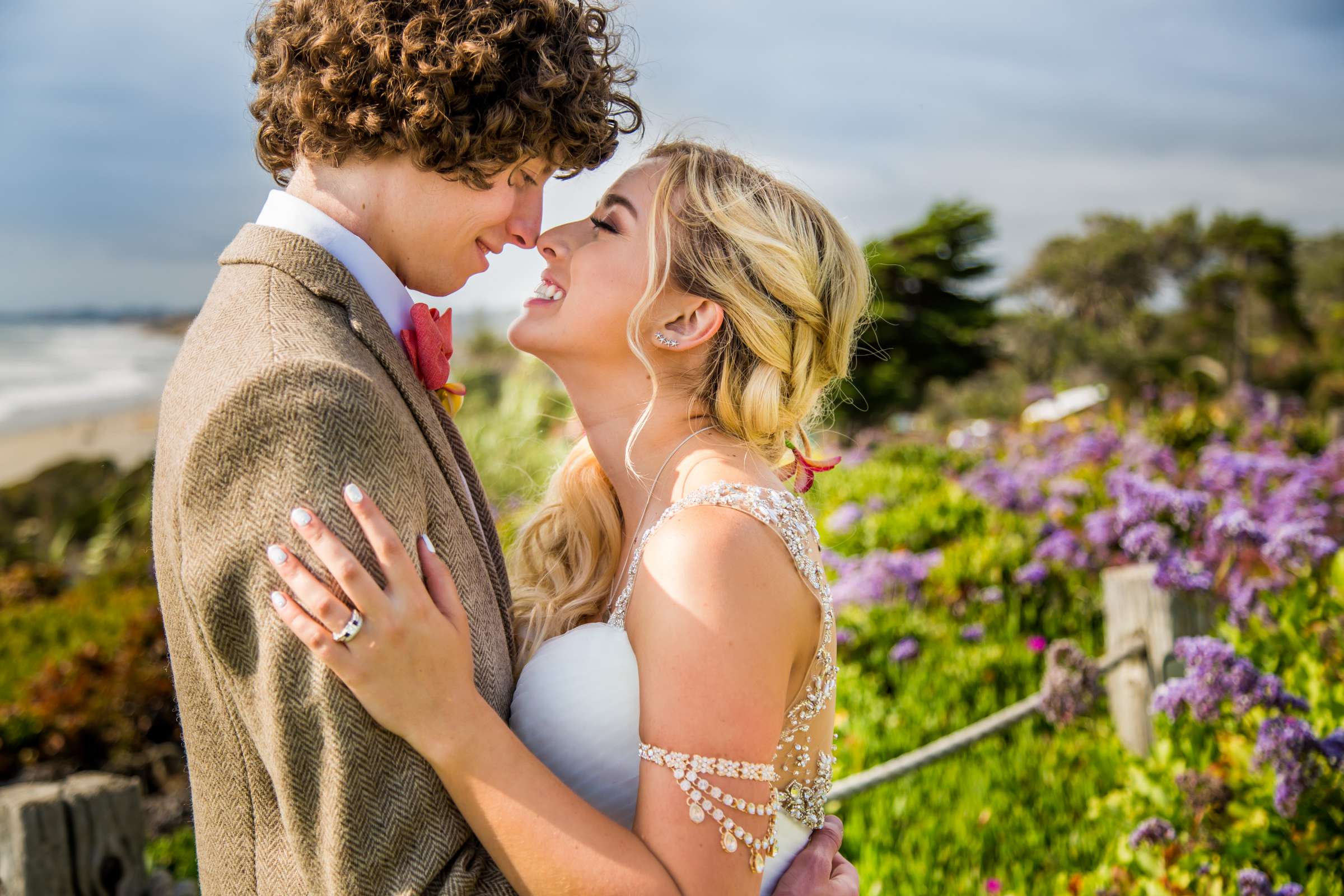 Bride and Groom at San Diego Botanic Garden Wedding, Michelle and Cameron Wedding Photo #2 by True Photography