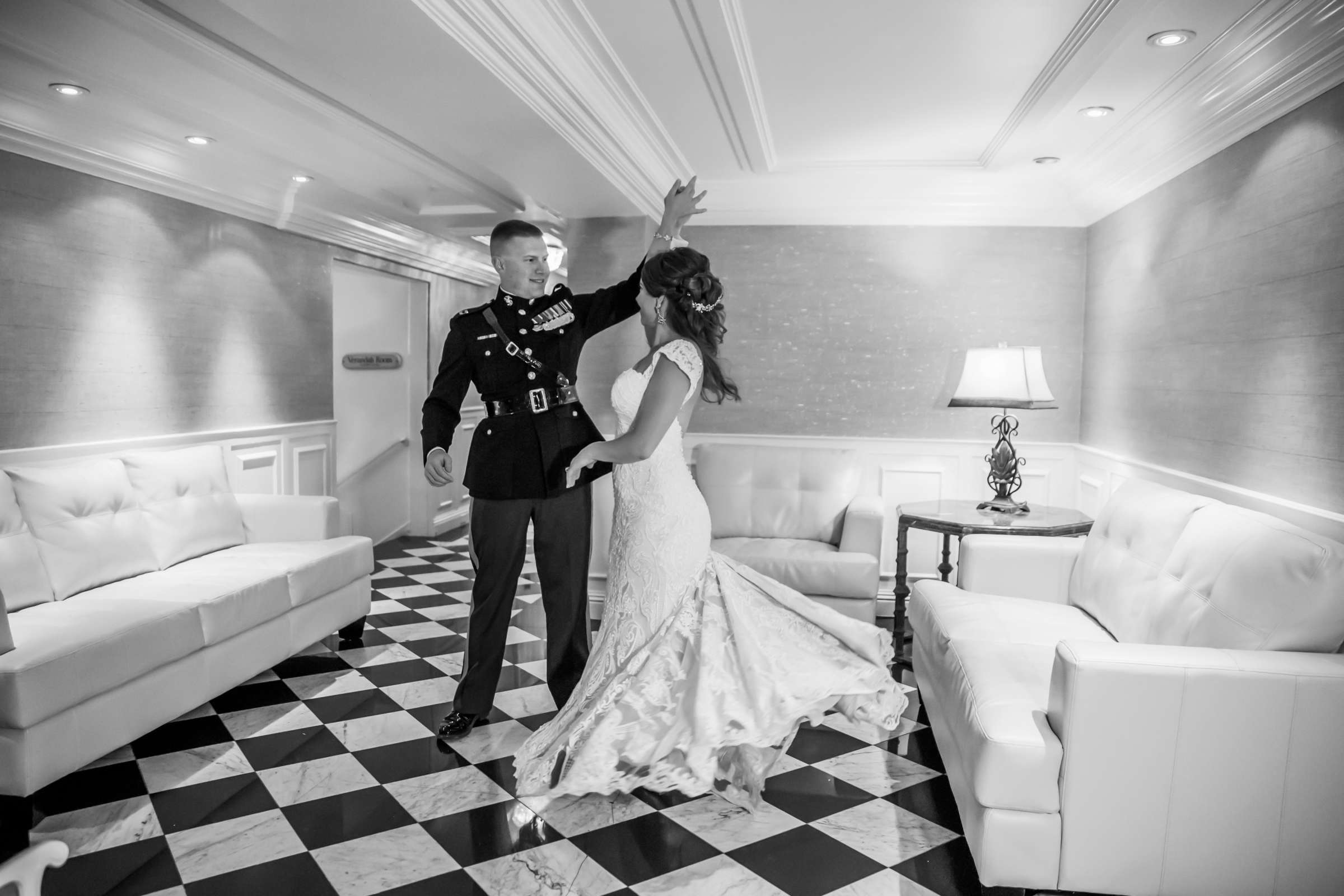 Black and White photo at La Valencia Wedding coordinated by Per Sempre, Holly and Alan Wedding Photo #475968 by True Photography