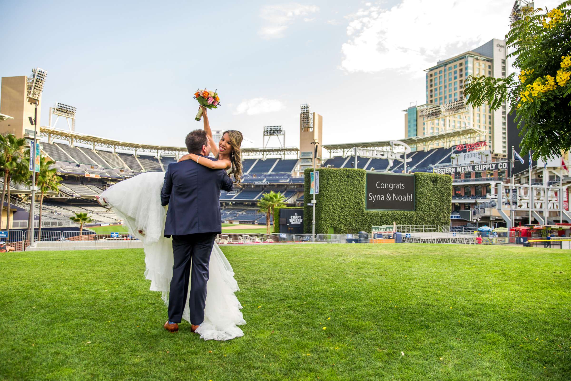 Petco Park at The Ultimate Skybox Wedding, Syna and Noah Wedding Photo #1 by True Photography