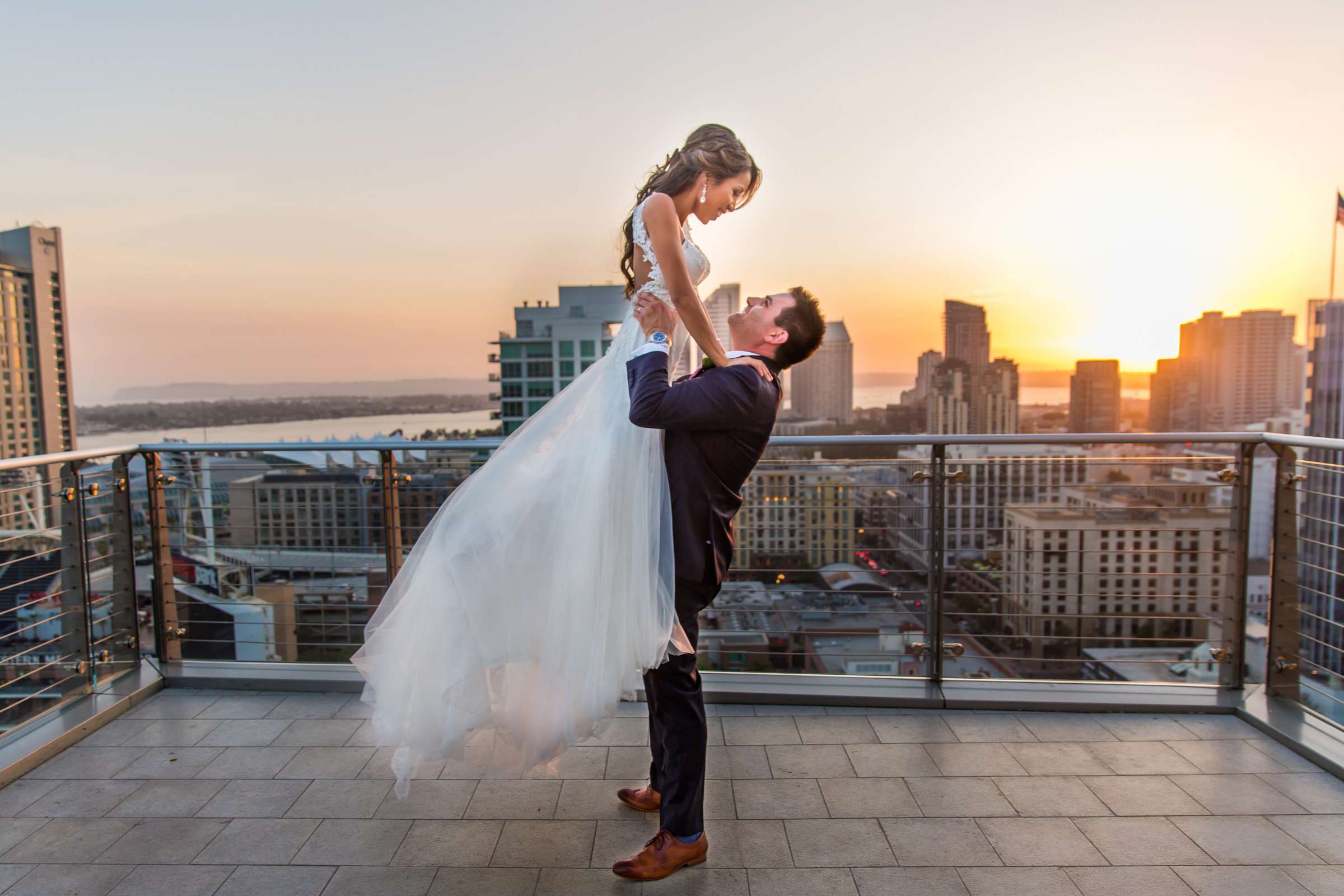 Sunset at The Ultimate Skybox Wedding, Syna and Noah Wedding Photo #8 by True Photography
