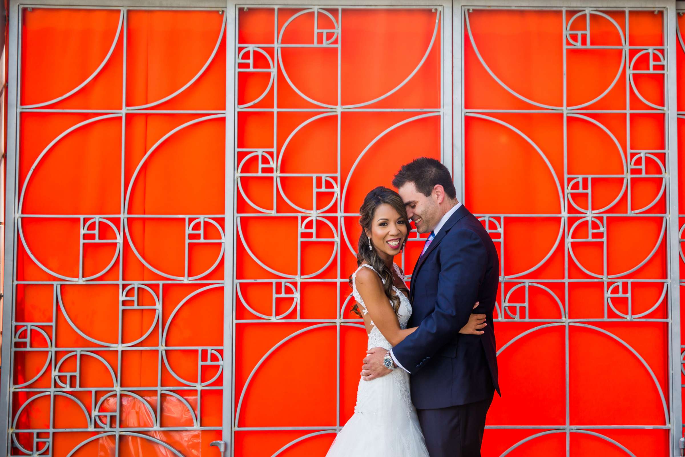 Red colors at The Ultimate Skybox Wedding, Syna and Noah Wedding Photo #15 by True Photography