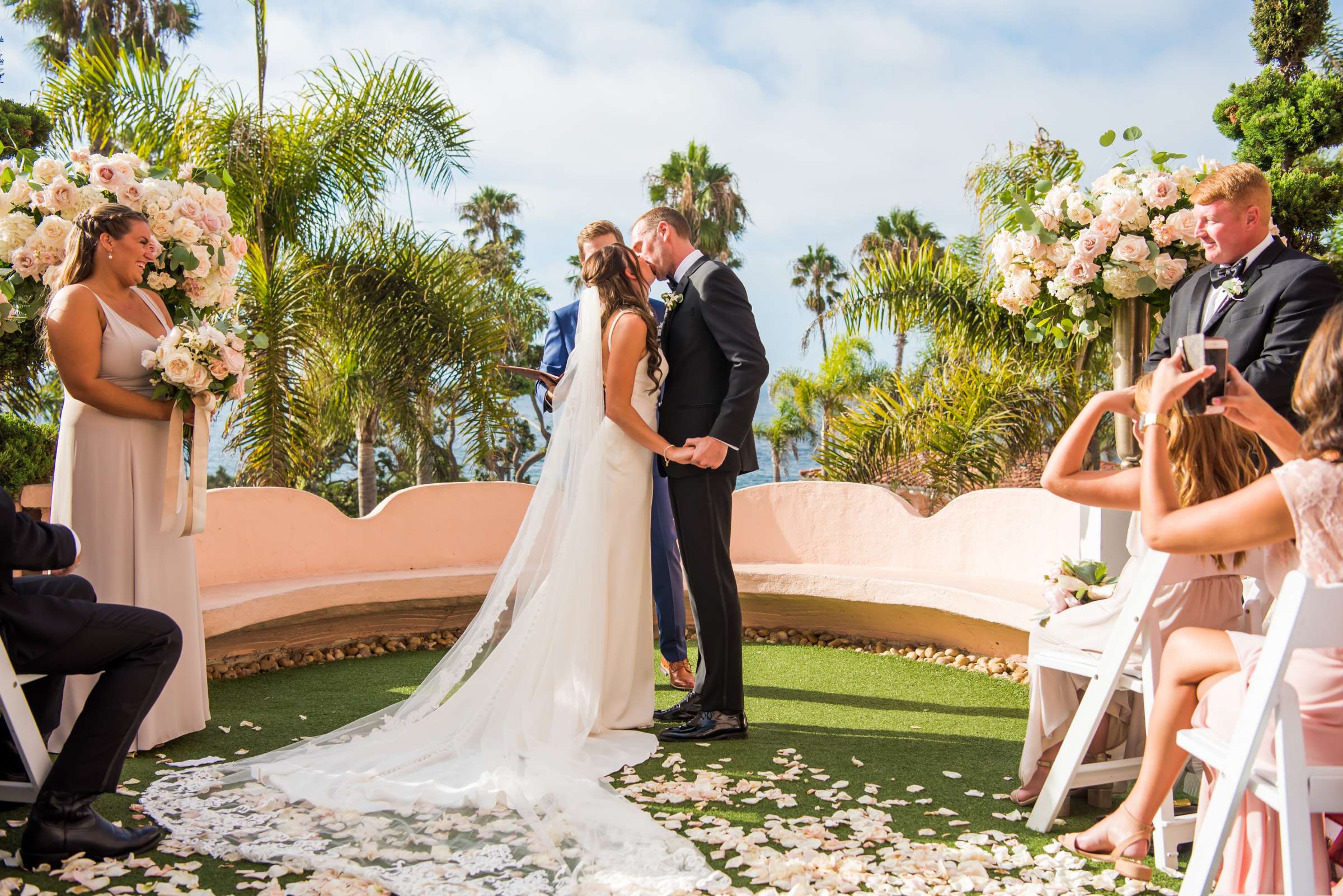 La Valencia Wedding coordinated by Sweet Blossom Weddings, Megan and Jacob Wedding Photo #74 by True Photography