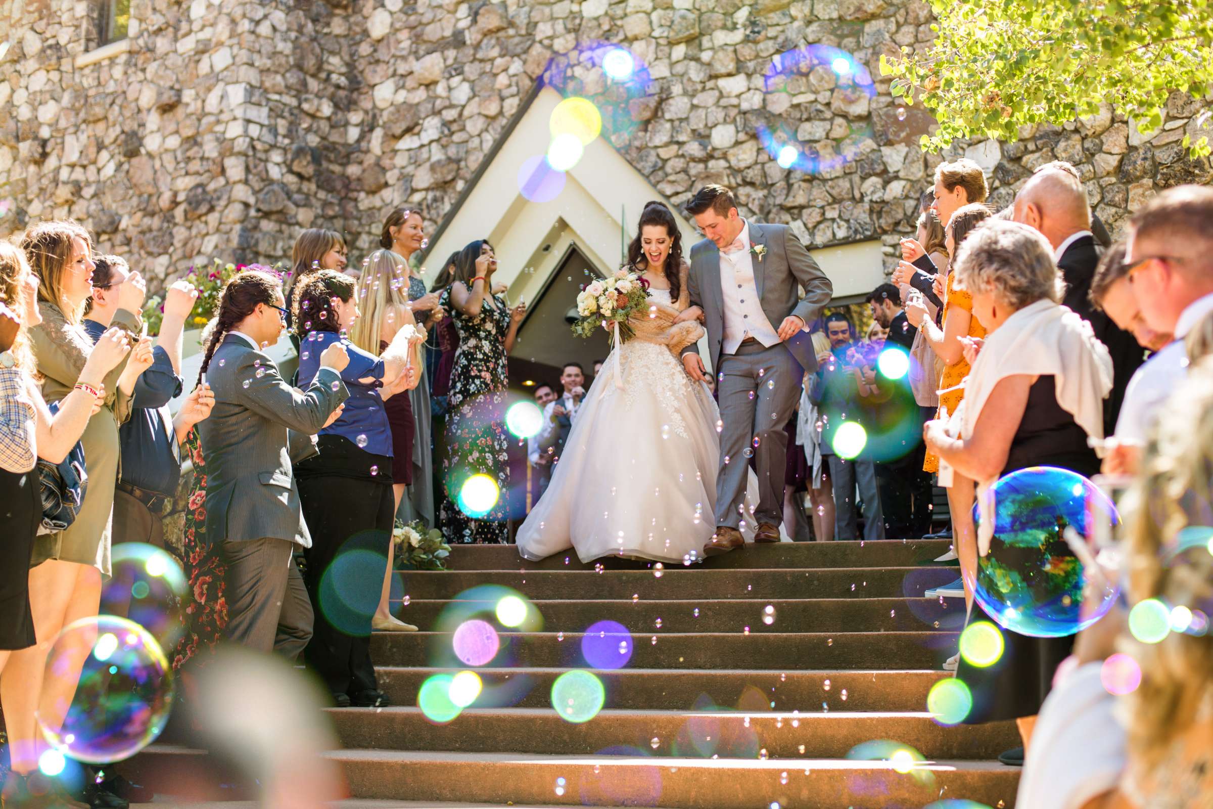 Grand Exit at Donovan Pavilion Wedding, Meghan and Jack Wedding Photo #76 by True Photography
