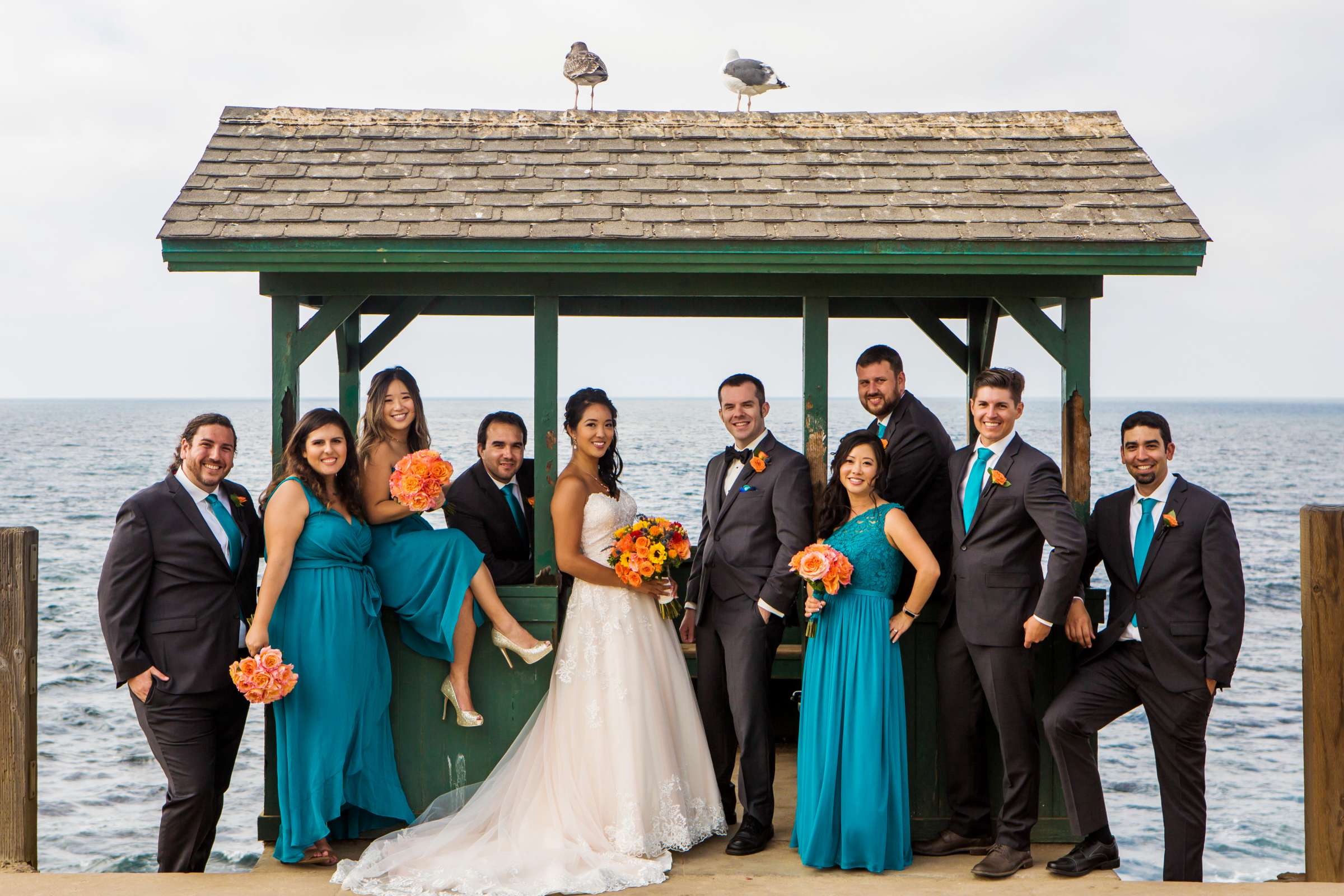 La Jolla Cove Rooftop Wedding coordinated by The Abbey Catering, Elisa and Christopher Wedding Photo #12 by True Photography