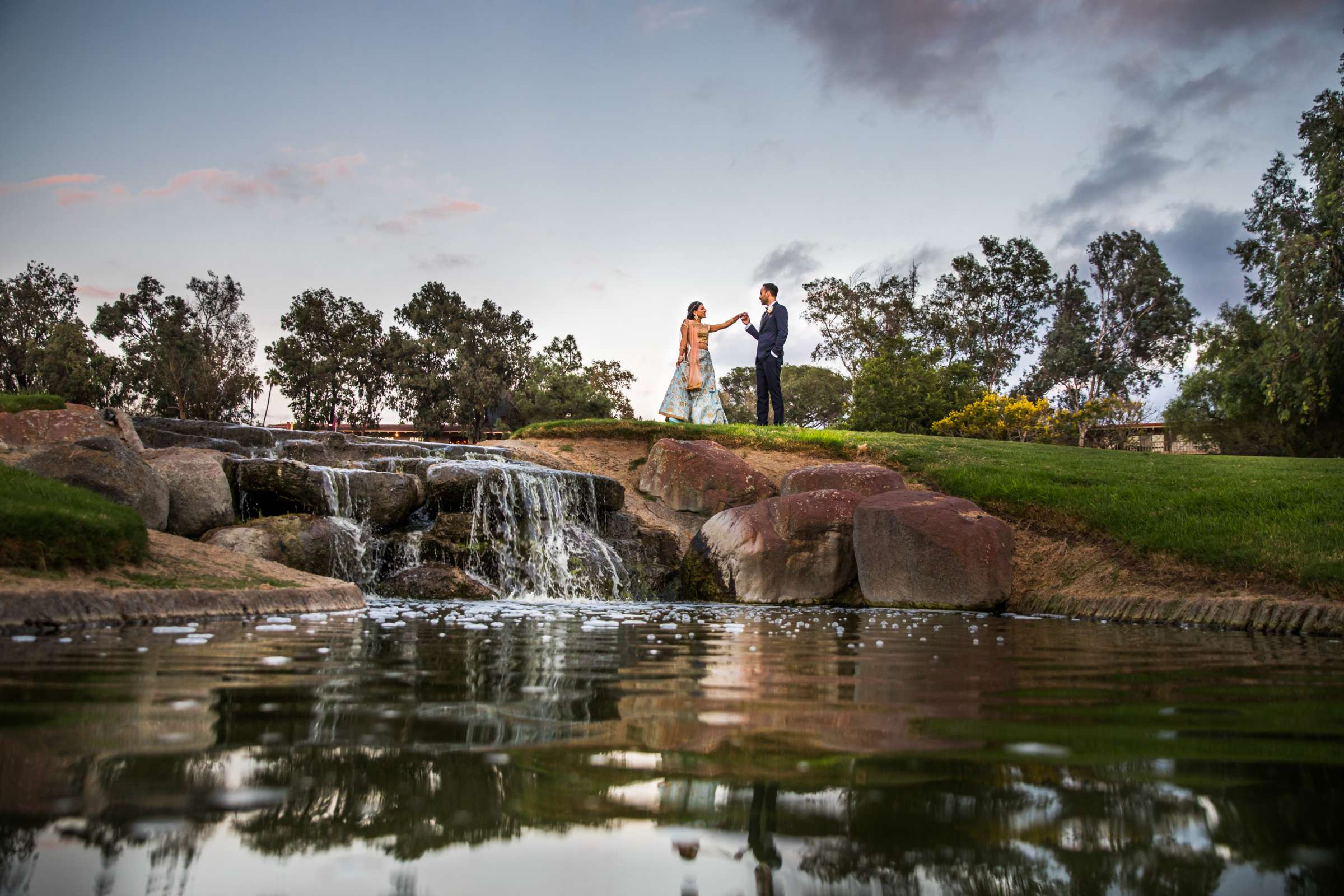 Reflection at Rancho Bernardo Inn Wedding coordinated by The Best Wedding For You, Neha and Ankur Wedding Photo #9 by True Photography