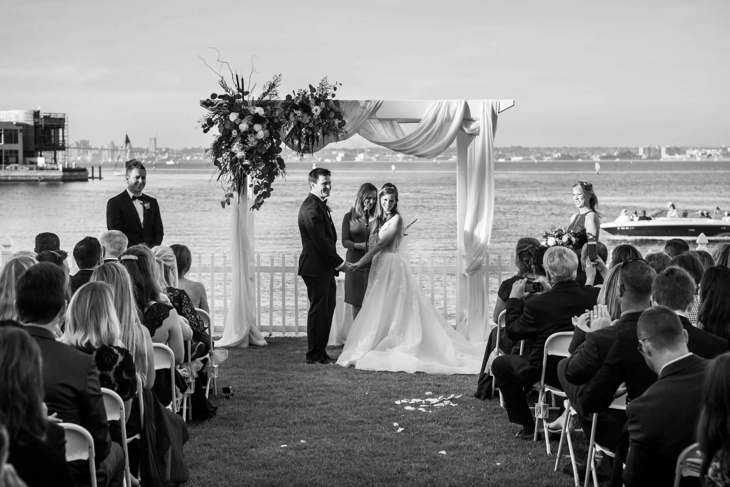 Coronado Cays Yacht Club Wedding coordinated by Silhouette Event Planning & Design, Nicole and Travis Wedding Photo #73 by True Photography