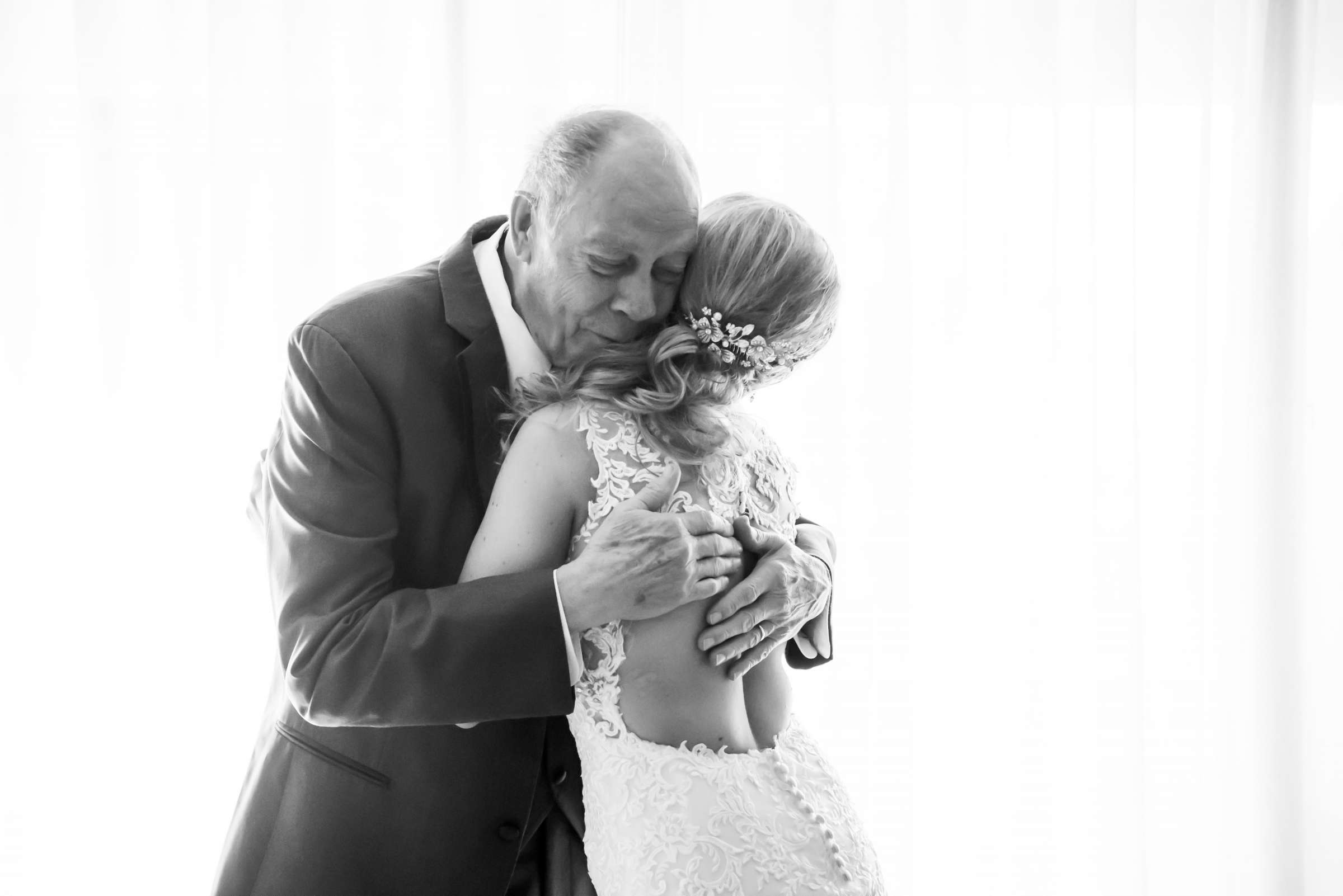 Emotional moment at San Diego Mission Bay Resort Wedding, Emily and Jonathan Wedding Photo #48 by True Photography