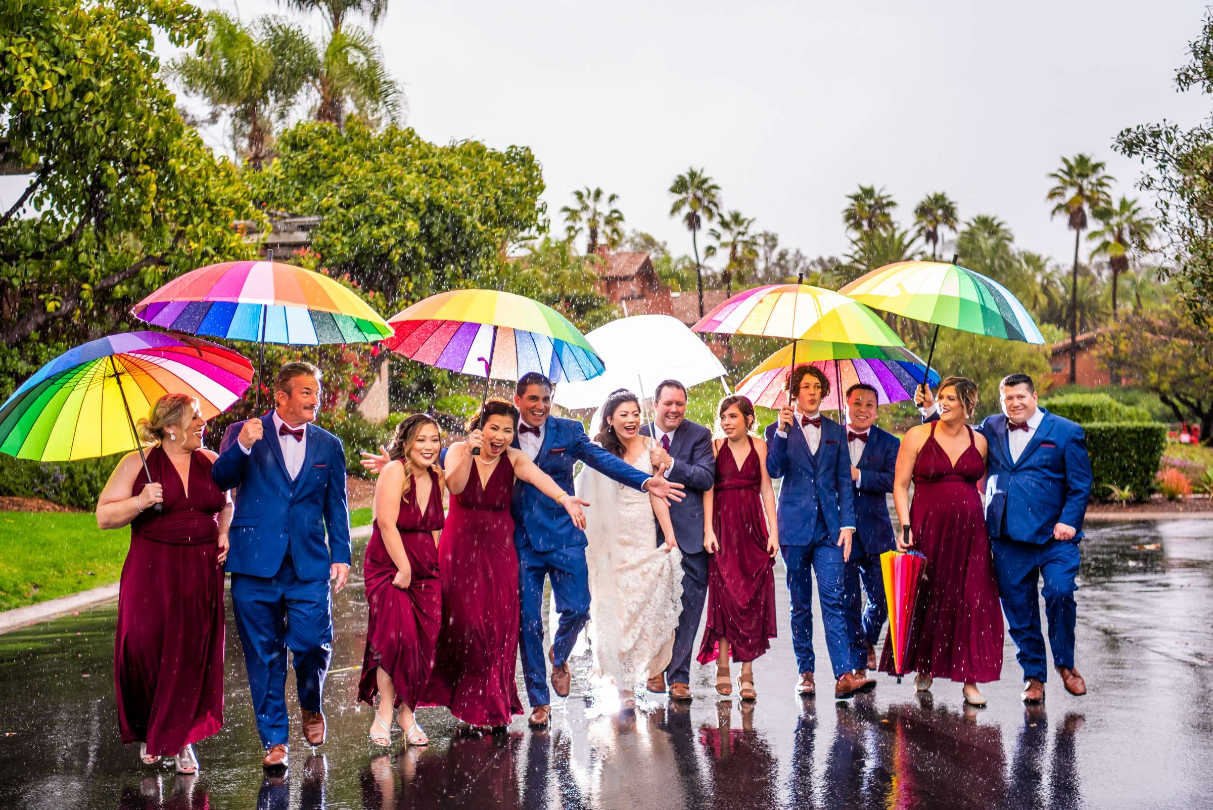 Rainy Day, Photographers Favorite at The Secret Garden at Rancho Santa Fe Wedding, Jennifer and Michael Wedding Photo #54 by True Photography