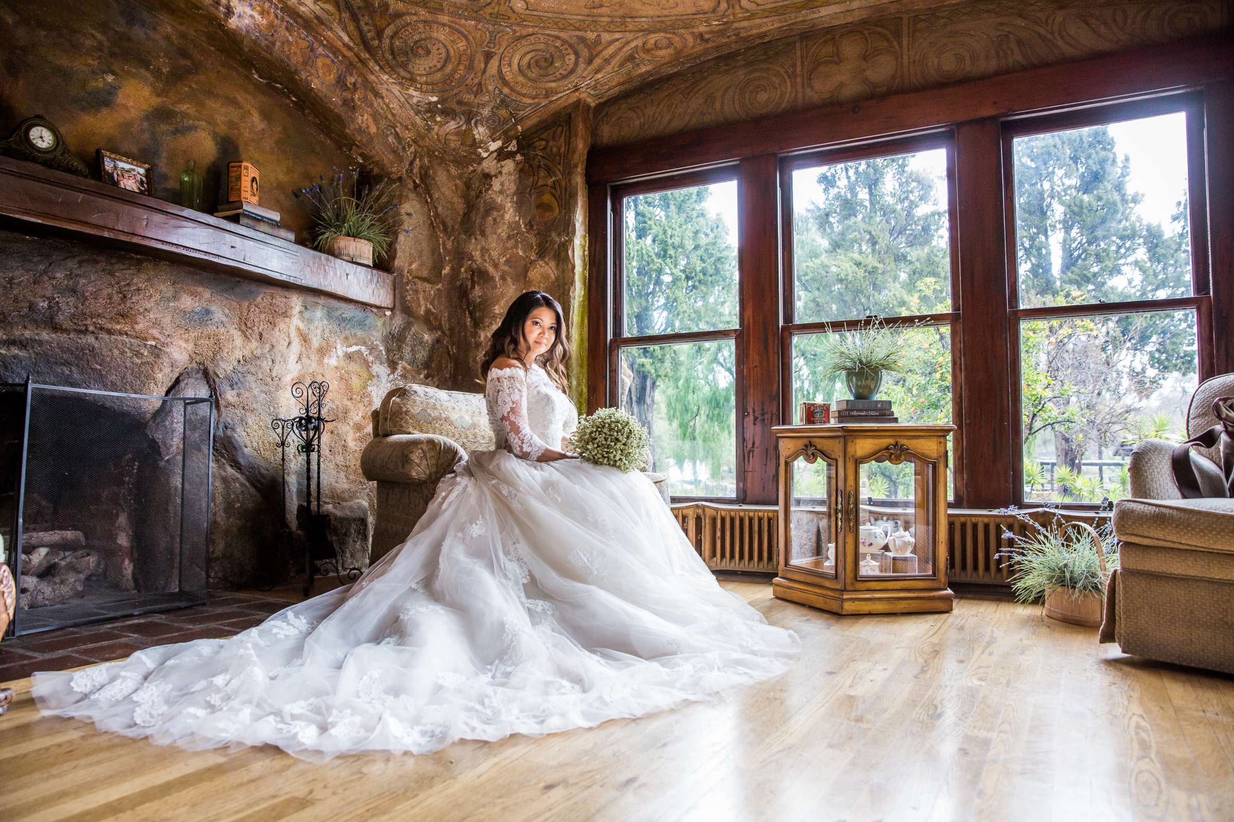 Bride at Mt Woodson Castle Wedding, Annalyn and Timothy Wedding Photo #1 by True Photography