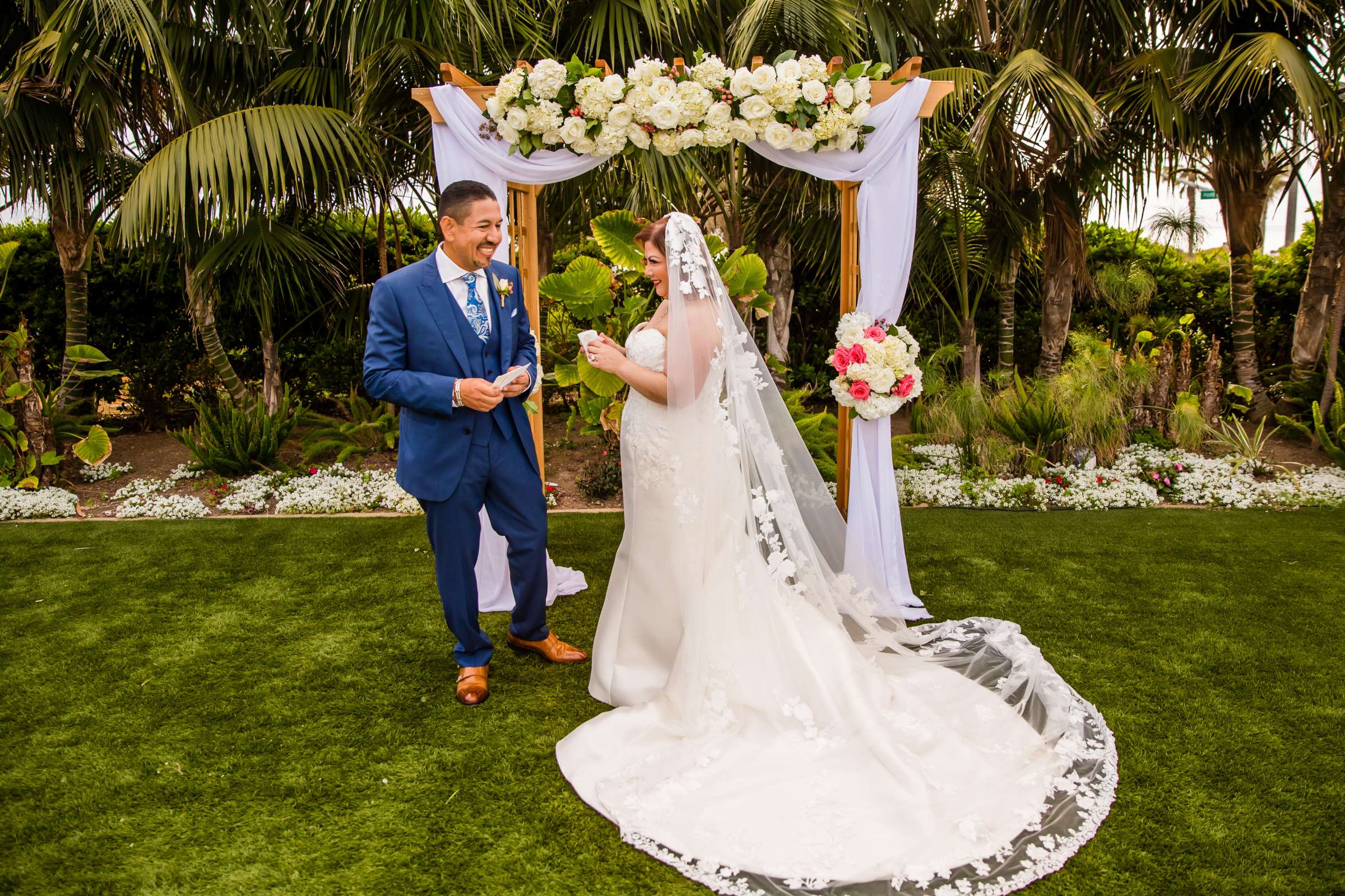 Cape Rey Carlsbad, A Hilton Resort Wedding coordinated by Bella Florina Events, Rosa and Omar Wedding Photo #56 by True Photography
