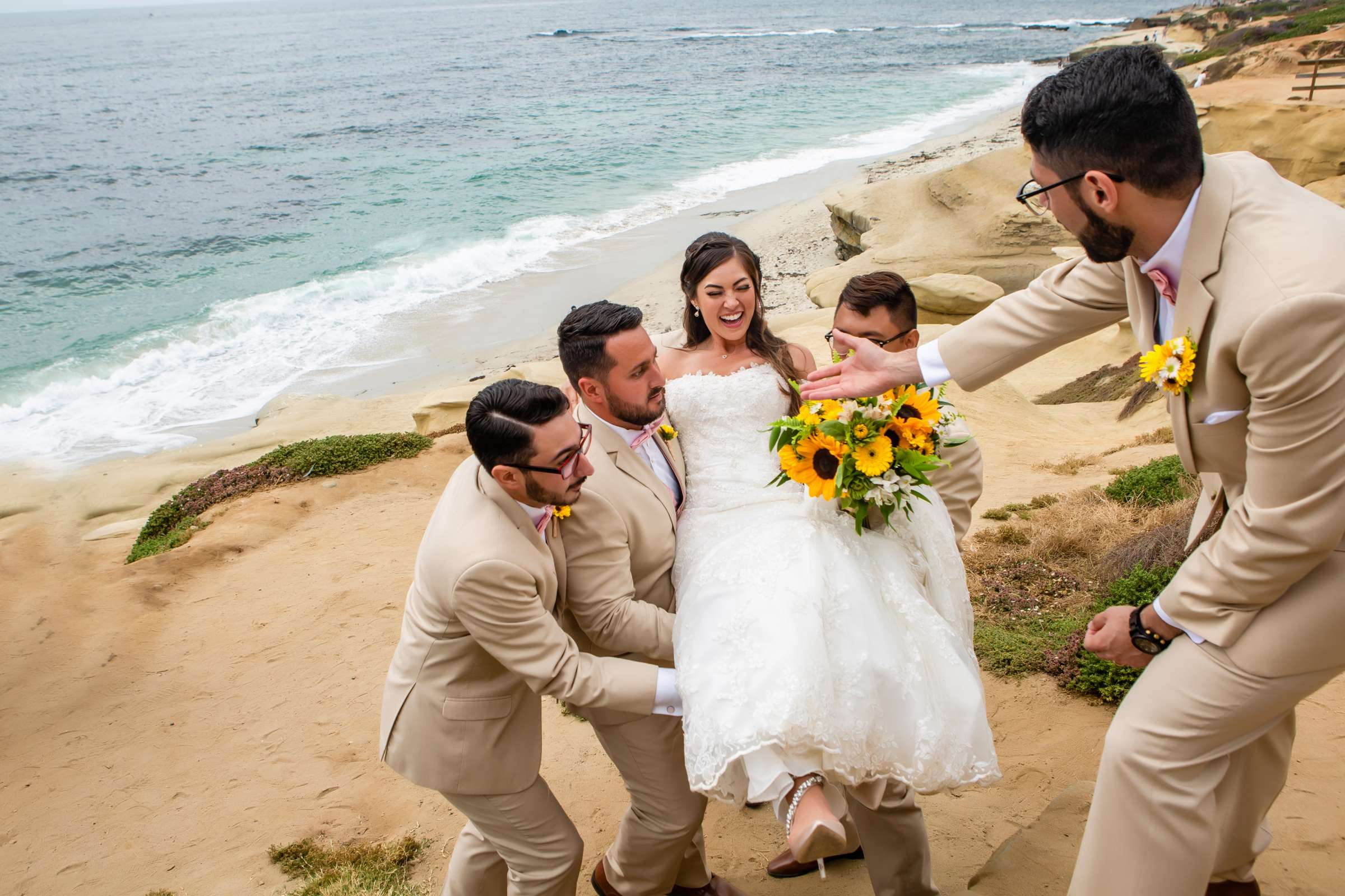 La Jolla Woman's Club Wedding coordinated by Here Is To Love, Brigid and Raheem Wedding Photo #29 by True Photography