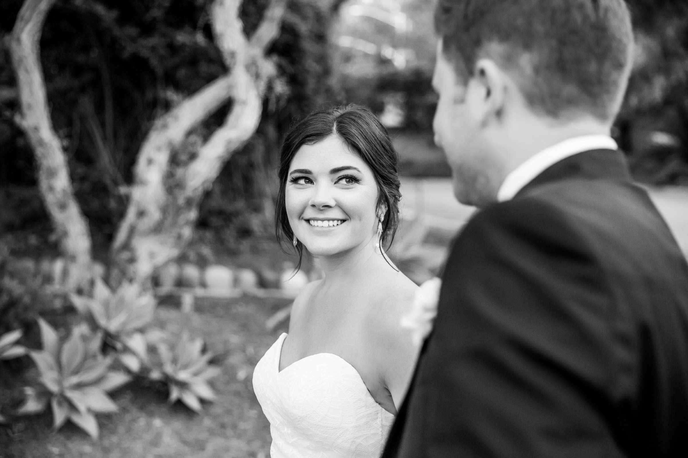 Black and White photo at Estancia Wedding coordinated by White Lace Events & Design, Kelli and Guy Wedding Photo #19 by True Photography