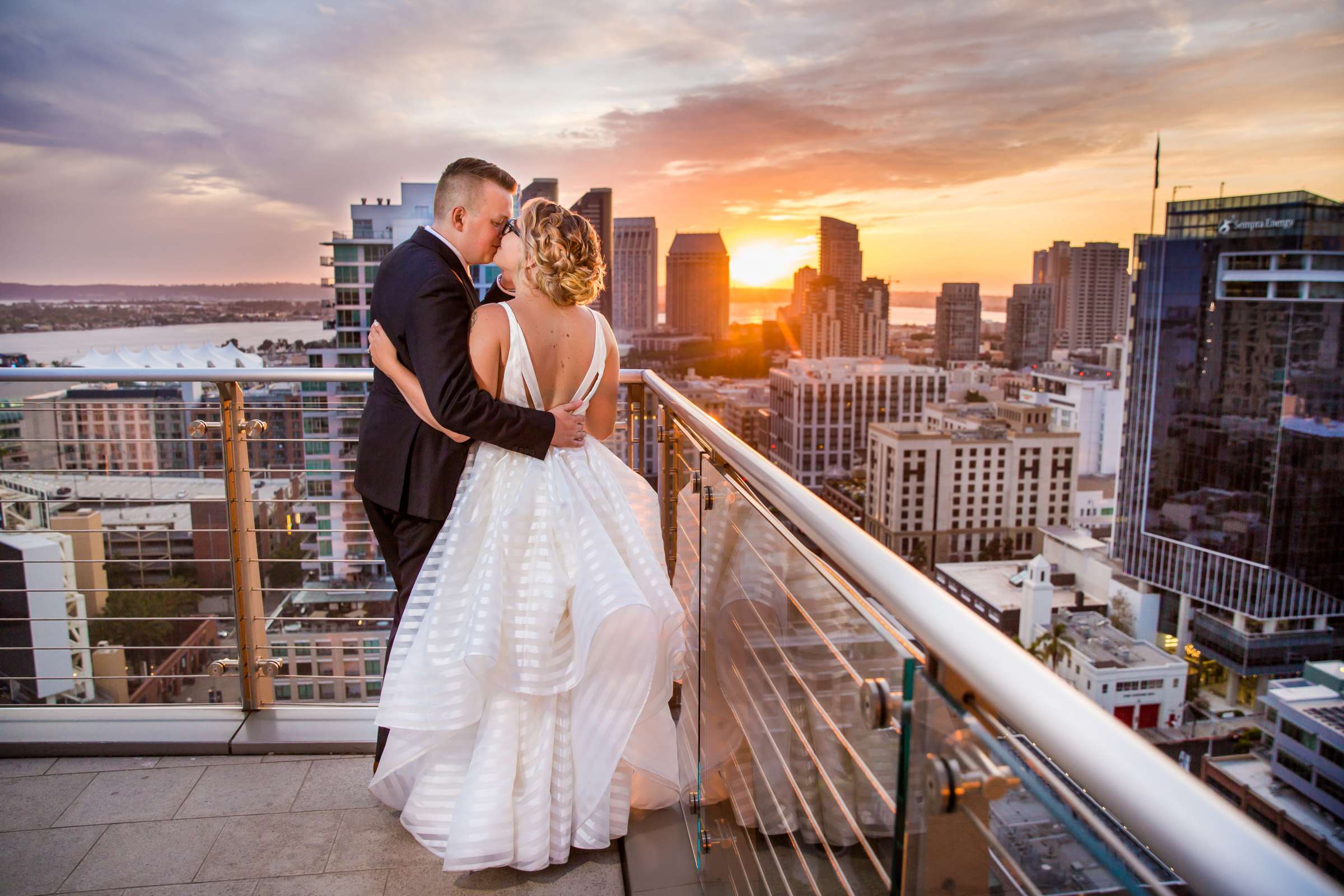 Sunset at The Ultimate Skybox Wedding coordinated by Creative Affairs Inc, Kelly and Brandon Wedding Photo #1 by True Photography
